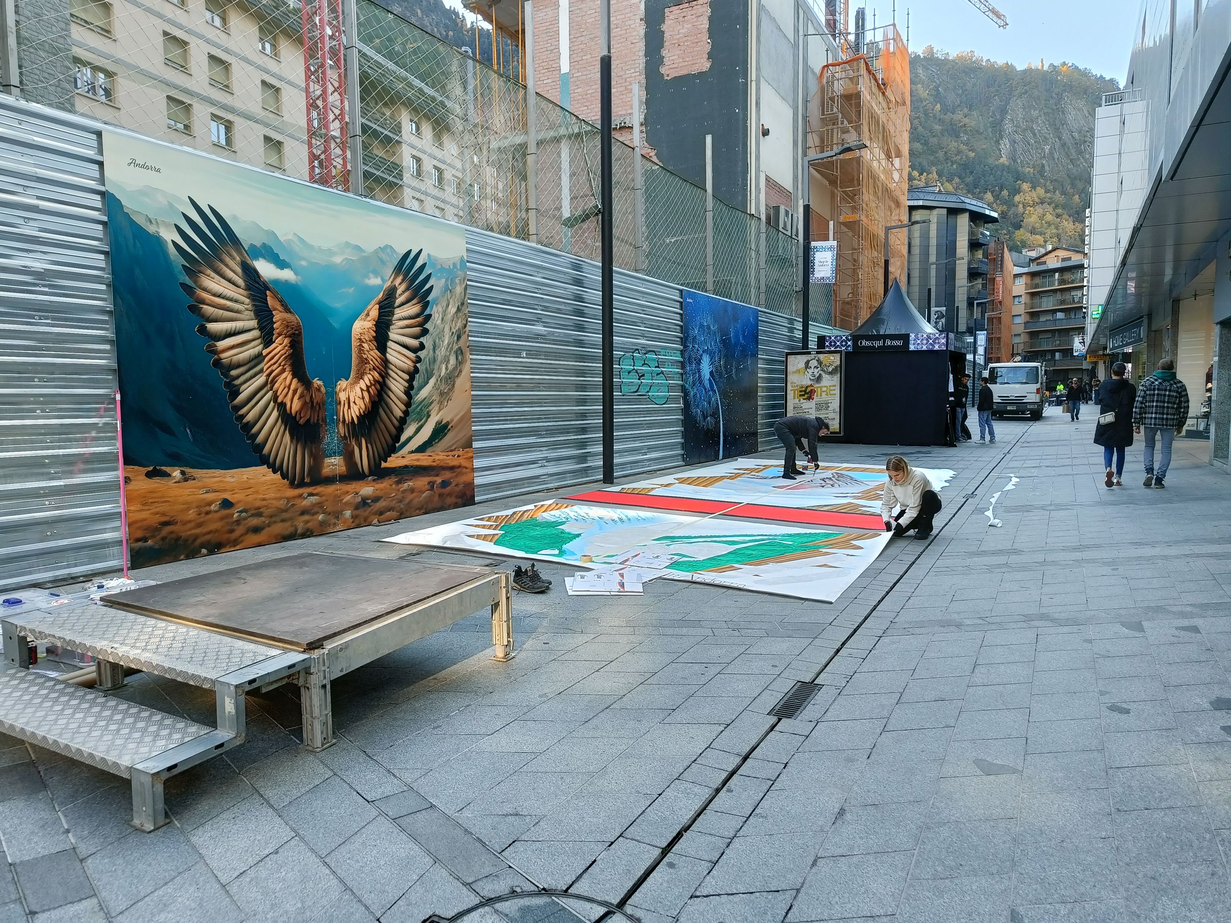 Últims preparatius per una de les propostes del Shop in Andorra Festival. Últims preparatius per una de les propostes del Shop in Andorra Festival.