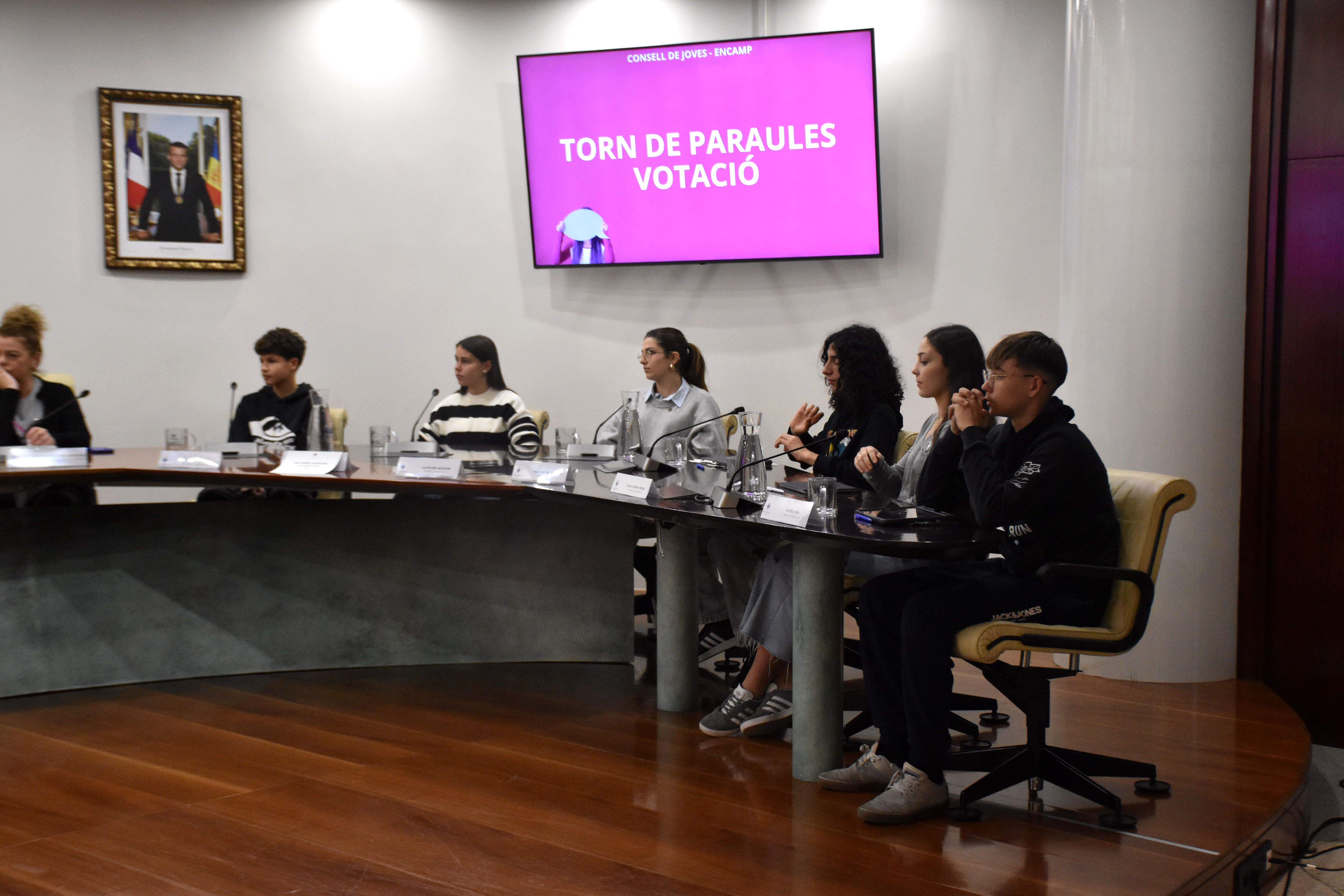 Un instant del consell de joves d'Encamp.