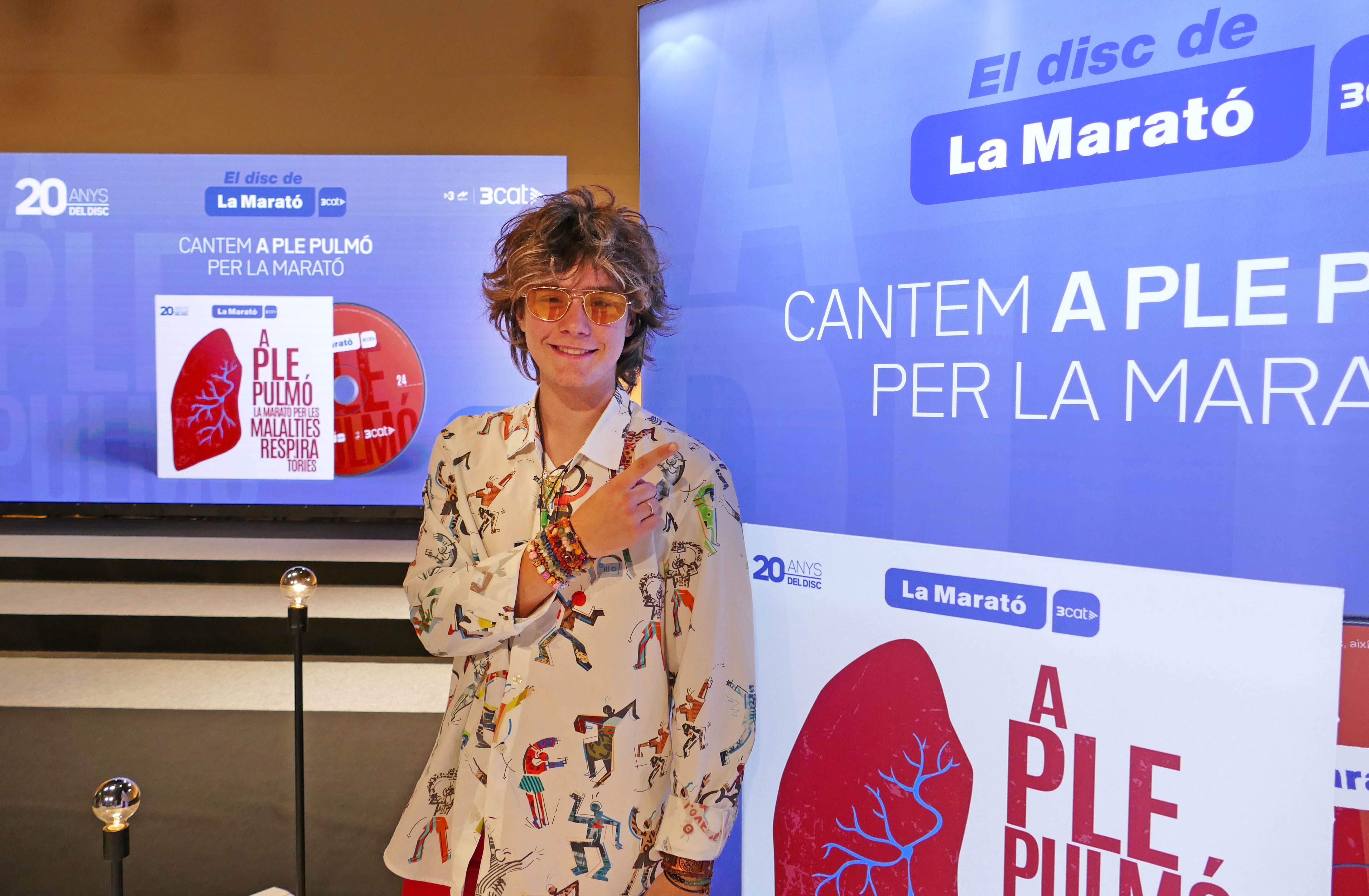 Makuka durant la presentació del disc de La Marató.