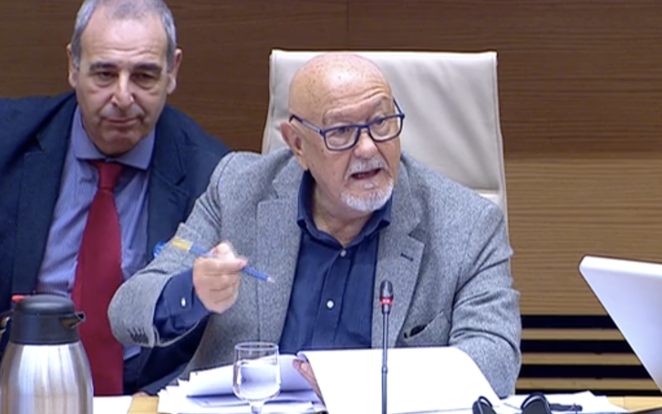 Marcelino Martín Blas durant la compareixença de dimarts al Congrés. Marcelino Martín Blas durant la compareixença de dimarts al Congrés.