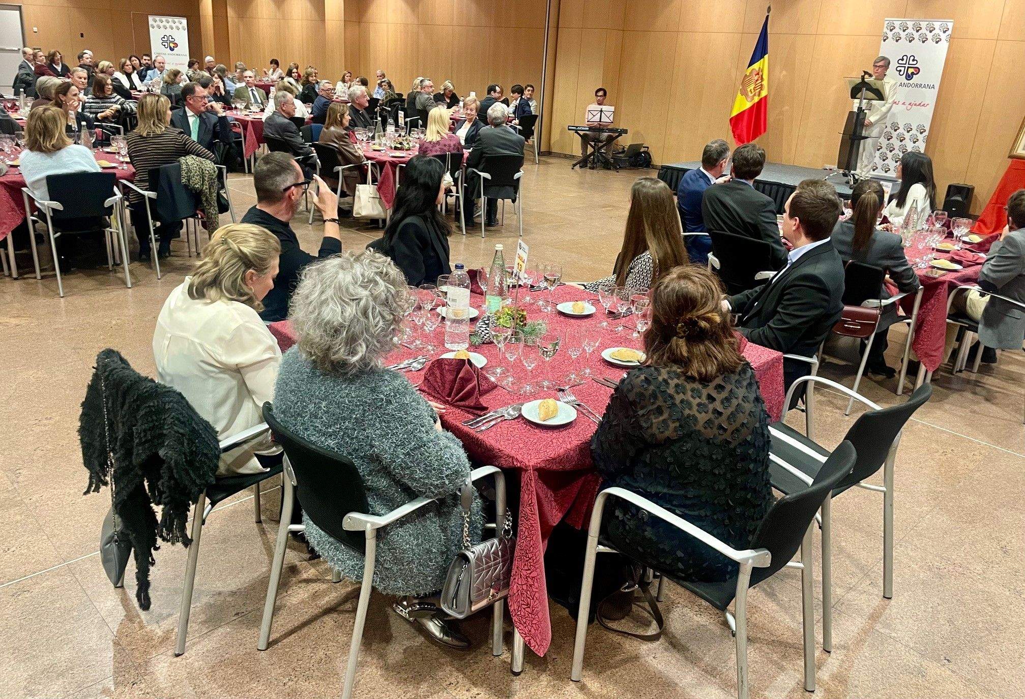 Un moment del Sopar Solidari de Càritas Andorrana.