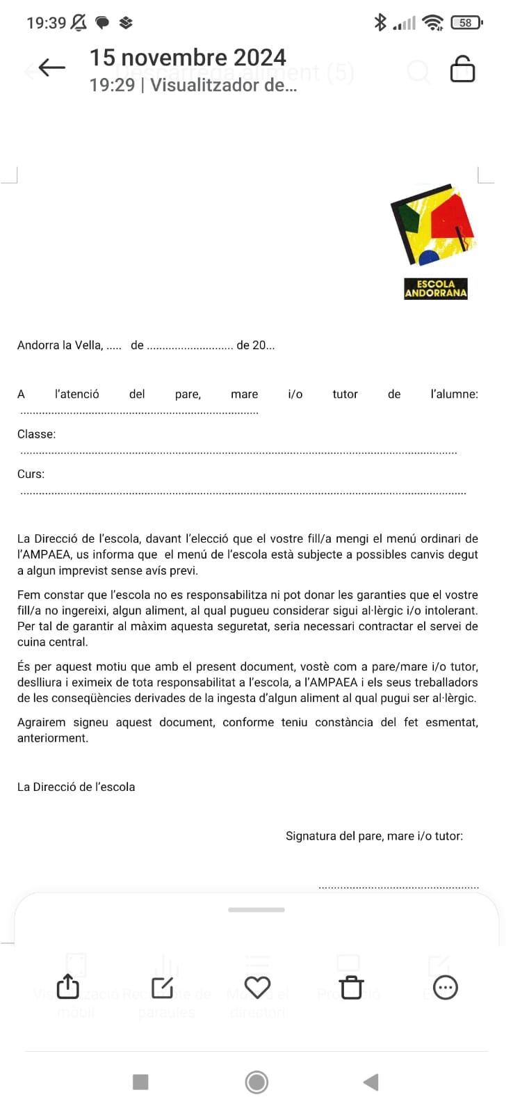 document cuina La portaveu del Sindicat, Rebeca Bonache.