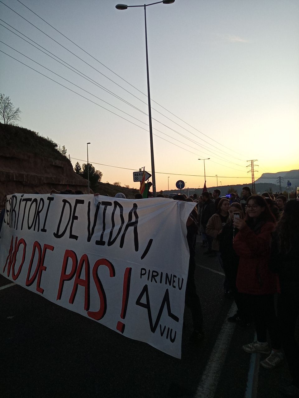 La pancarta de la manifestació. La pancarta de la manifestació.