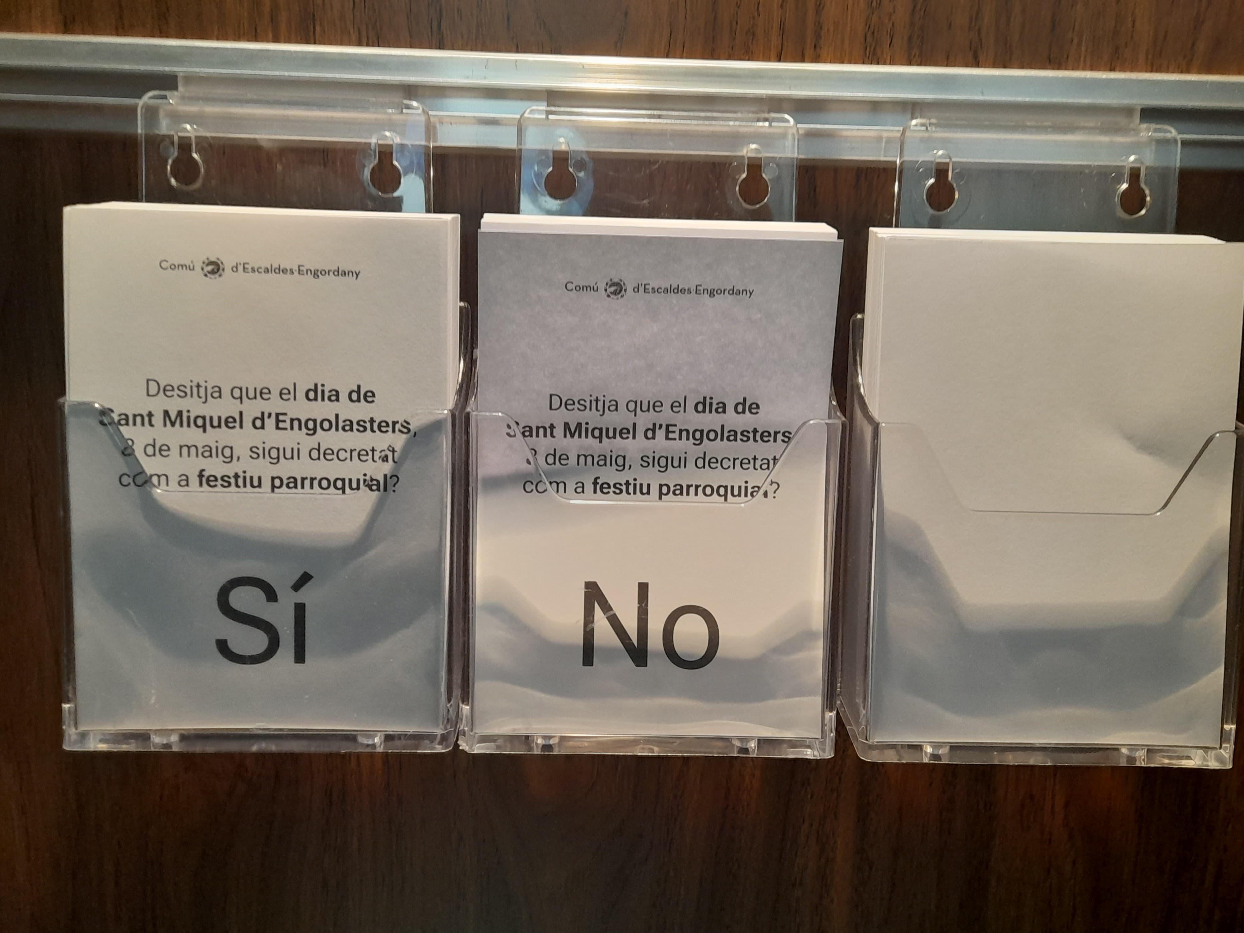 Les butlletes de la consulta popular. Les butlletes de la consulta popular.