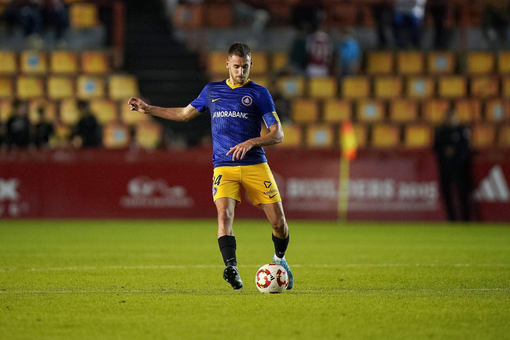 Sergio Molina durant el partit contra el Nàstic.