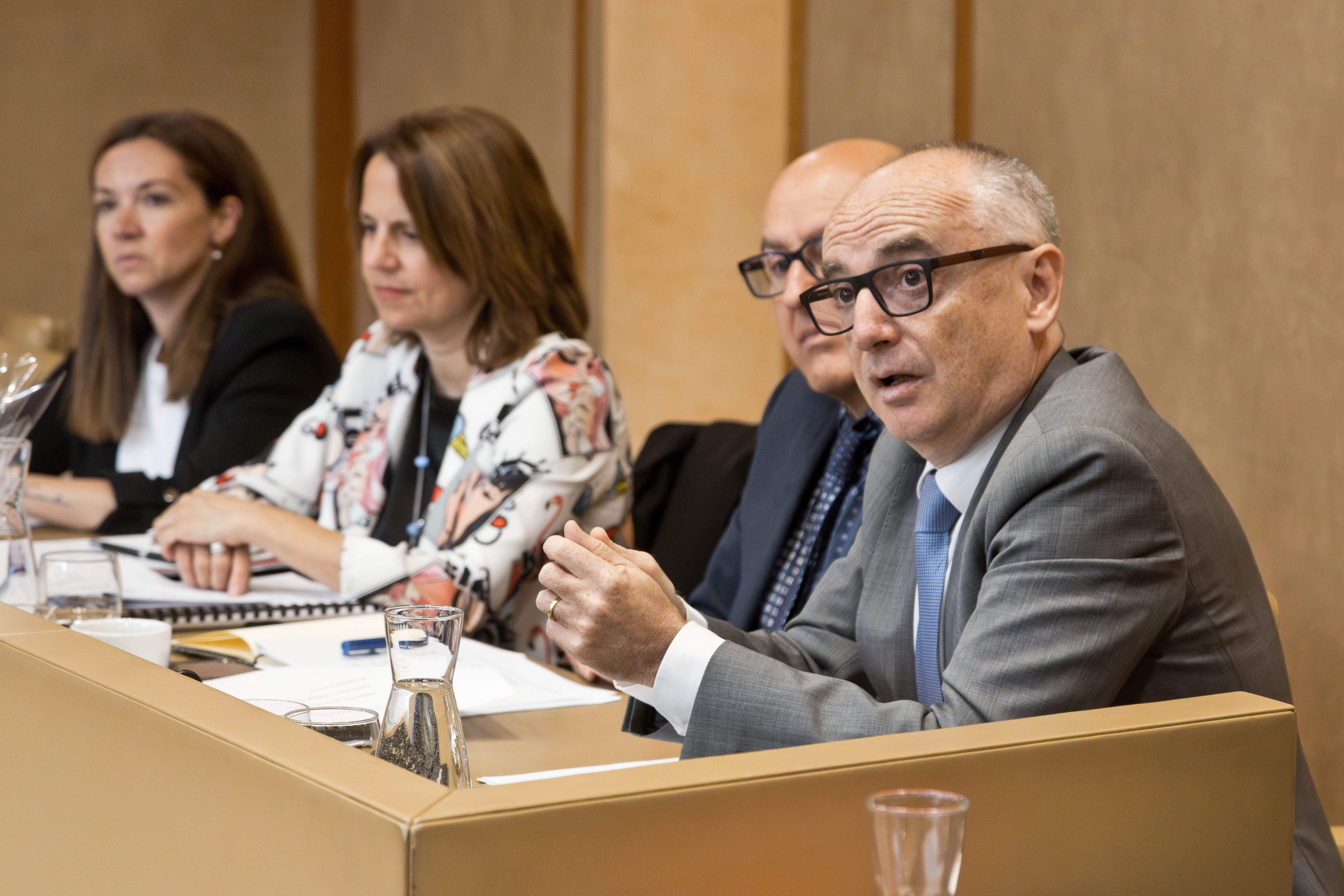 El ministre Ramon Lladós en la reunió de cònsols del juny a la Massana.