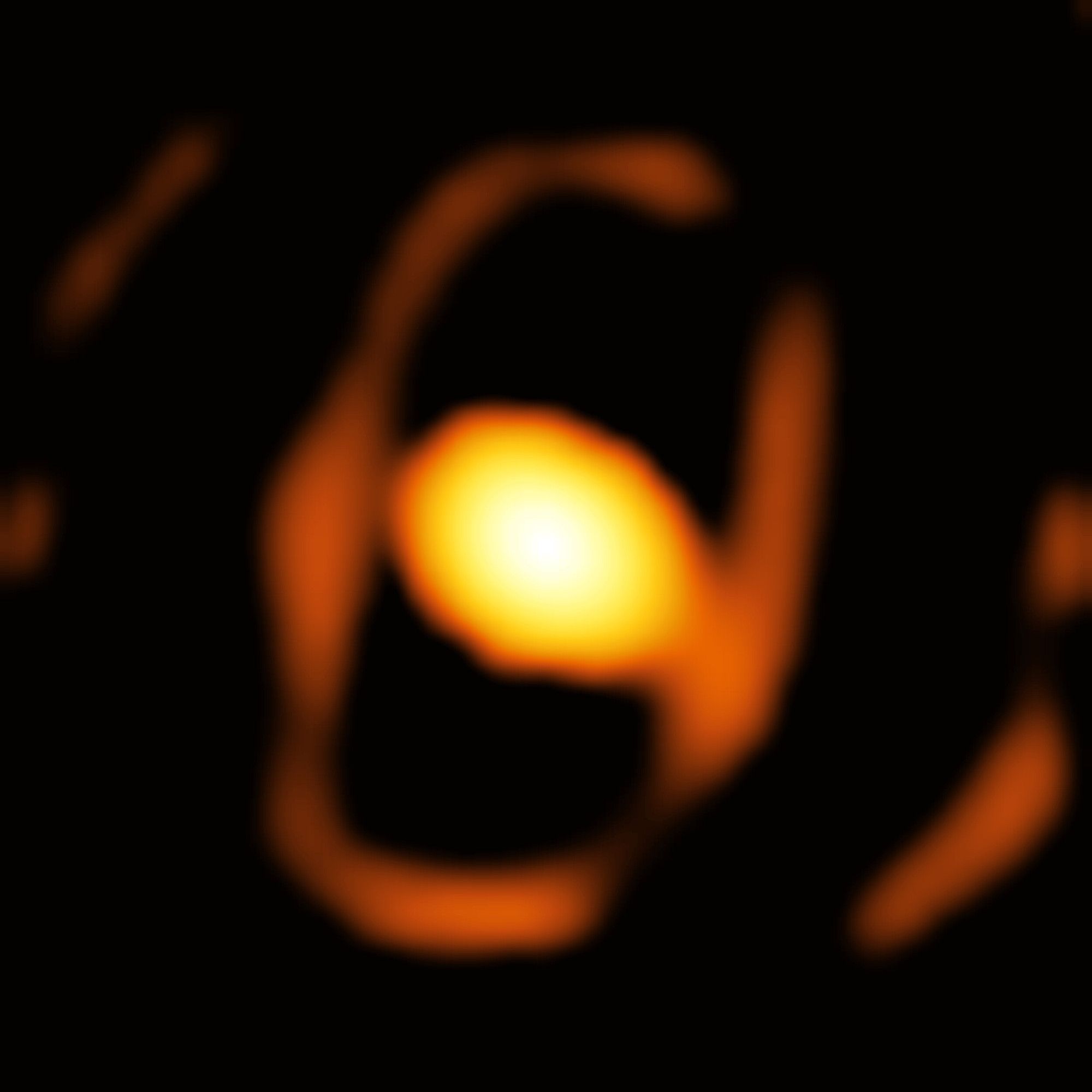 Imatge de WOH G64 obtinguda per l'instrument GRAVITY al VLTI. Crèdit: ESO/K. Ohnaka et al. La portaveu del Sindicat, Rebeca Bonache.