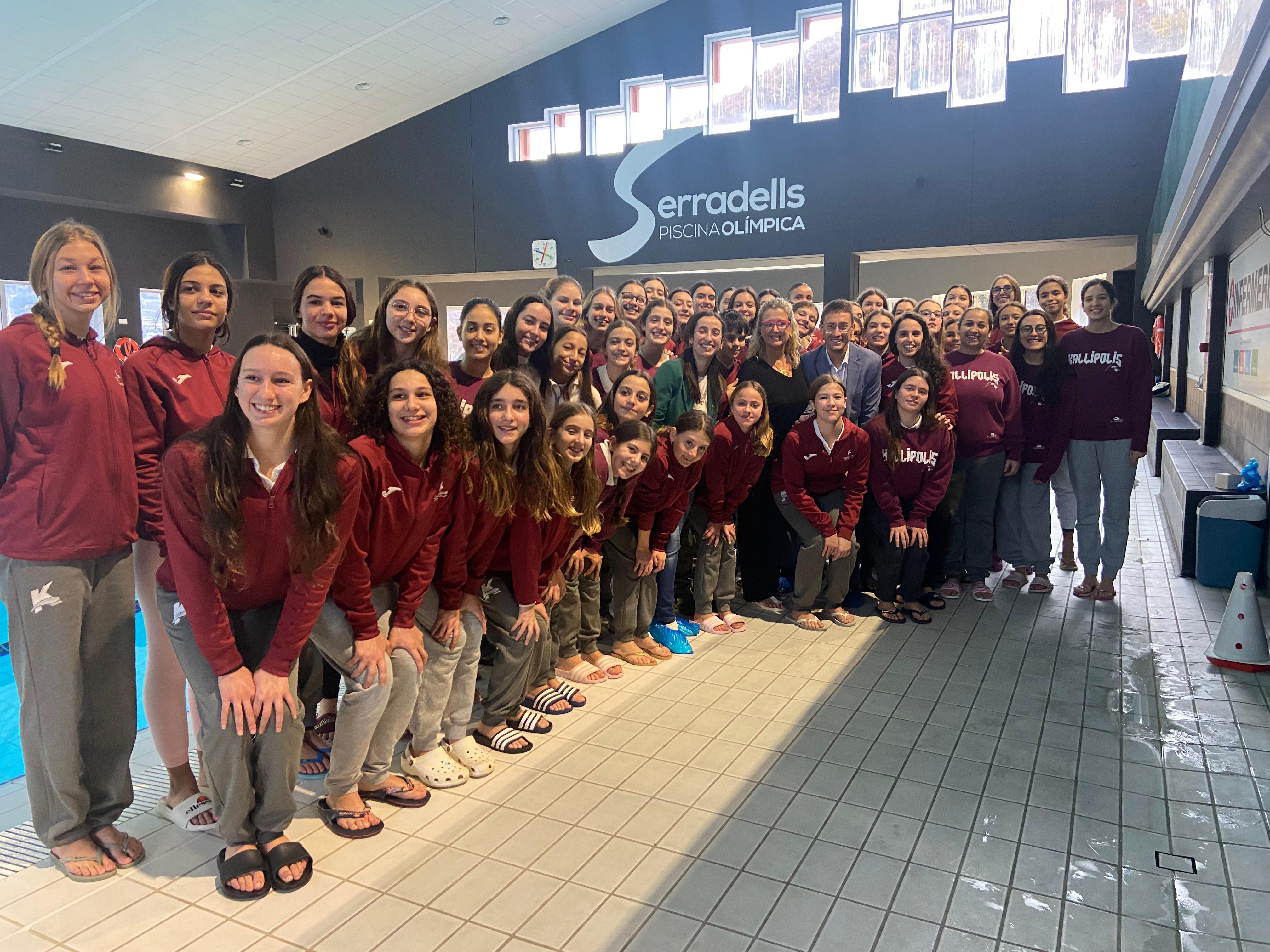 L'equip de la concentració, al complet abans de posar-se el banyador. L'equip de la concentració, al complet abans de posar-se el banyador.