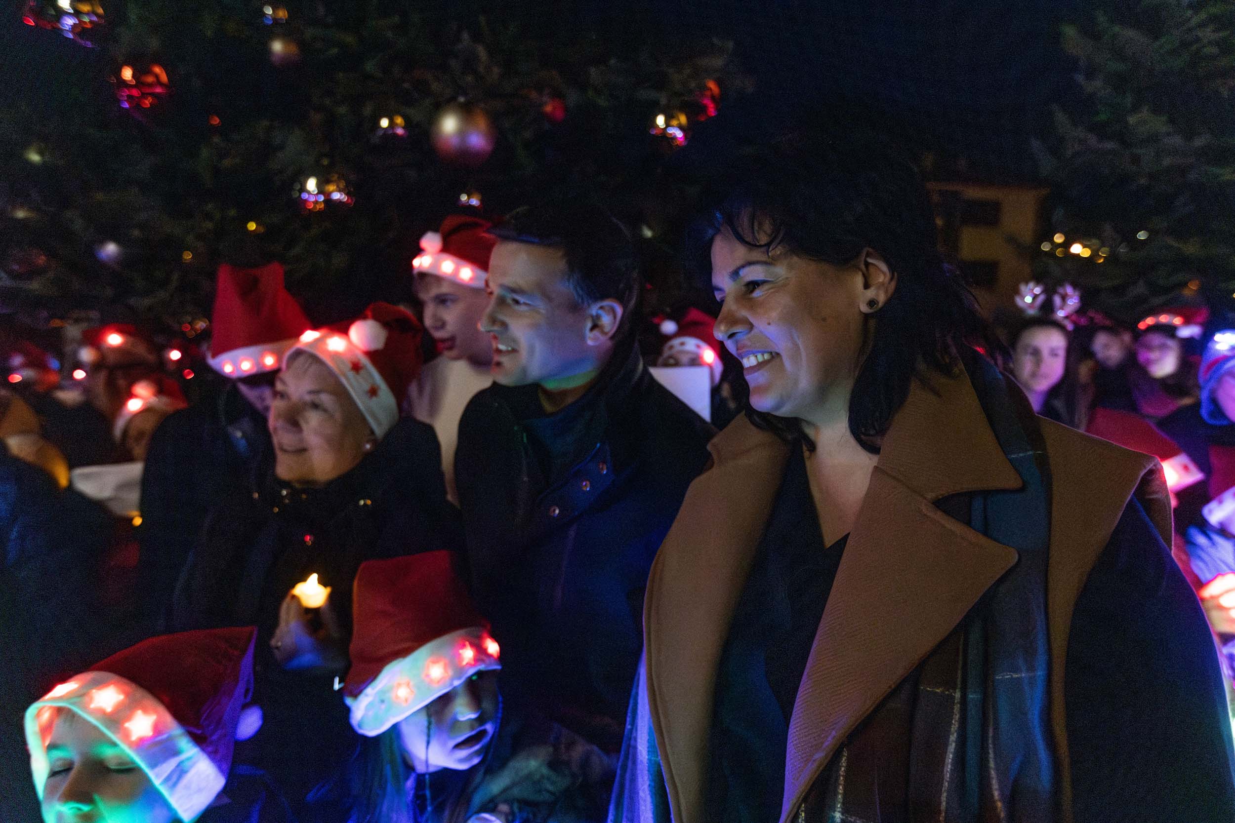 Sansa i Fité, durant l'espectacle de llums. Sansa i Fité, durant l'espectacle de llums.