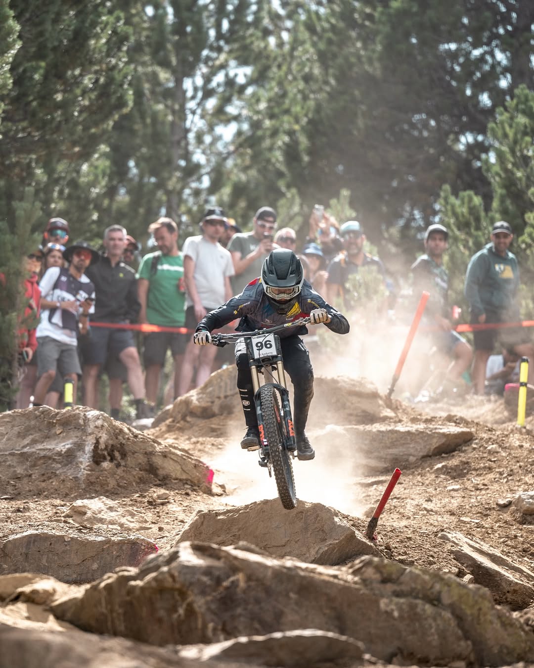 Arnau Graslaub, durant la passada Copa del Món de Pal Arinsal.