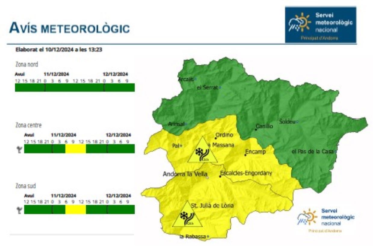 Avís groc per aquest dimecres.