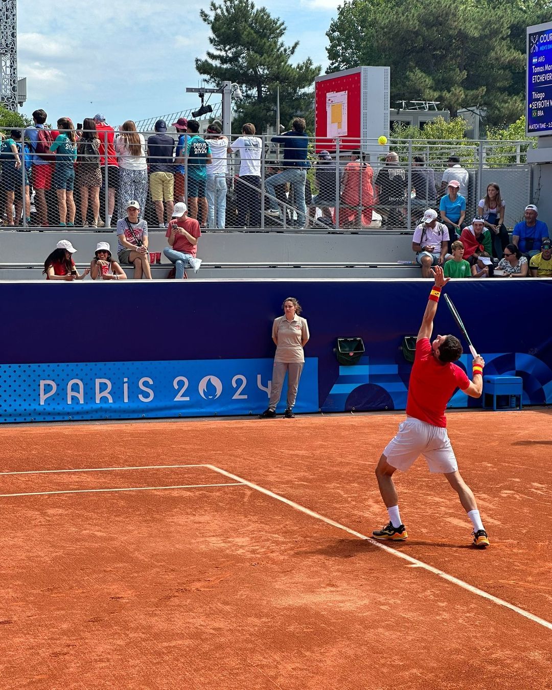 L'espanyol, durant una sacada als Jocs Olímpics de París 2024.