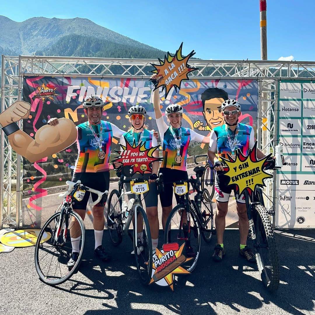 Llobera, en acabar la Purito Andorra amb el seu cercle més proper. 