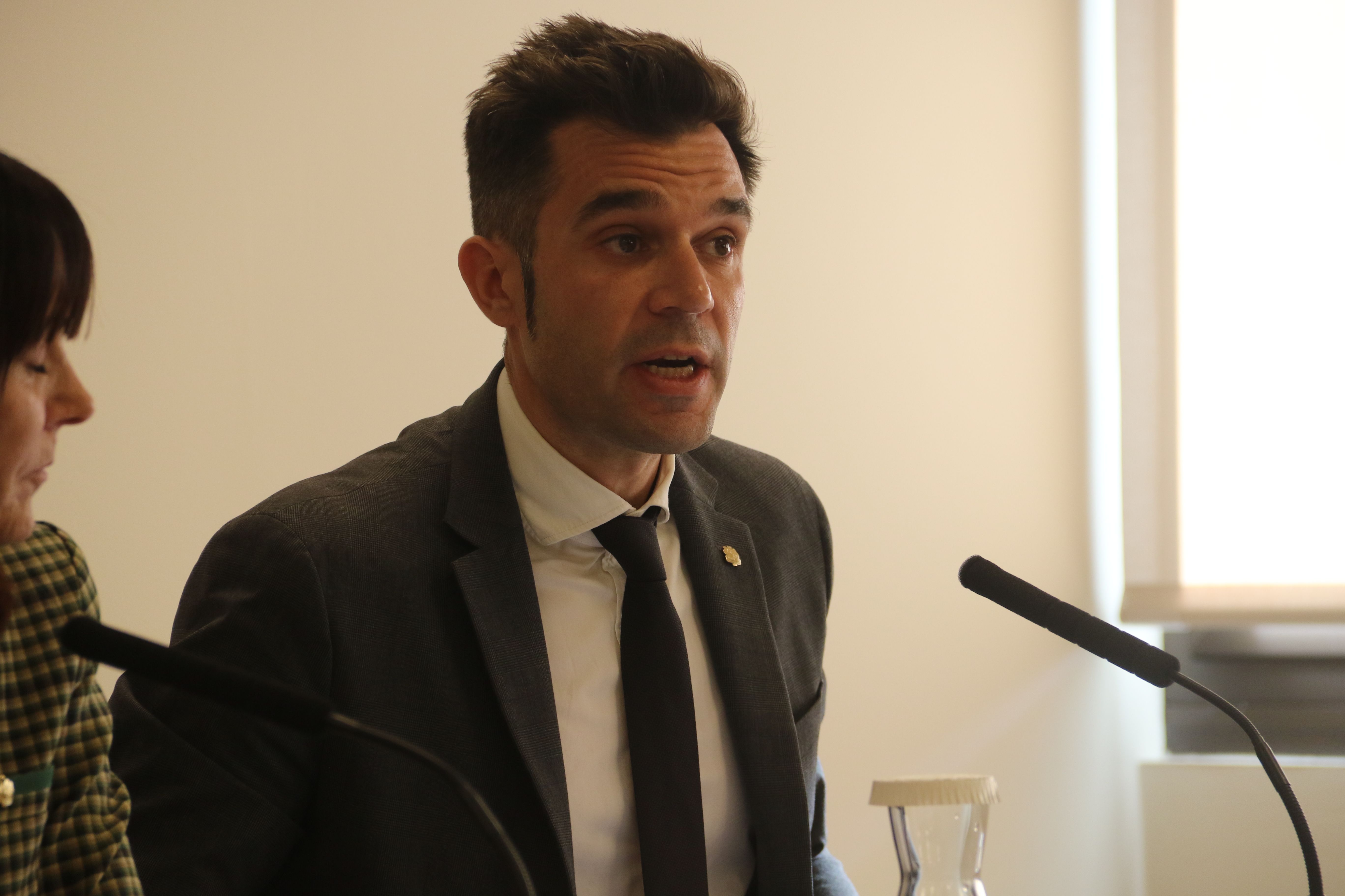 David Forné durant l'esmorzar de Nadal amb la premsa.