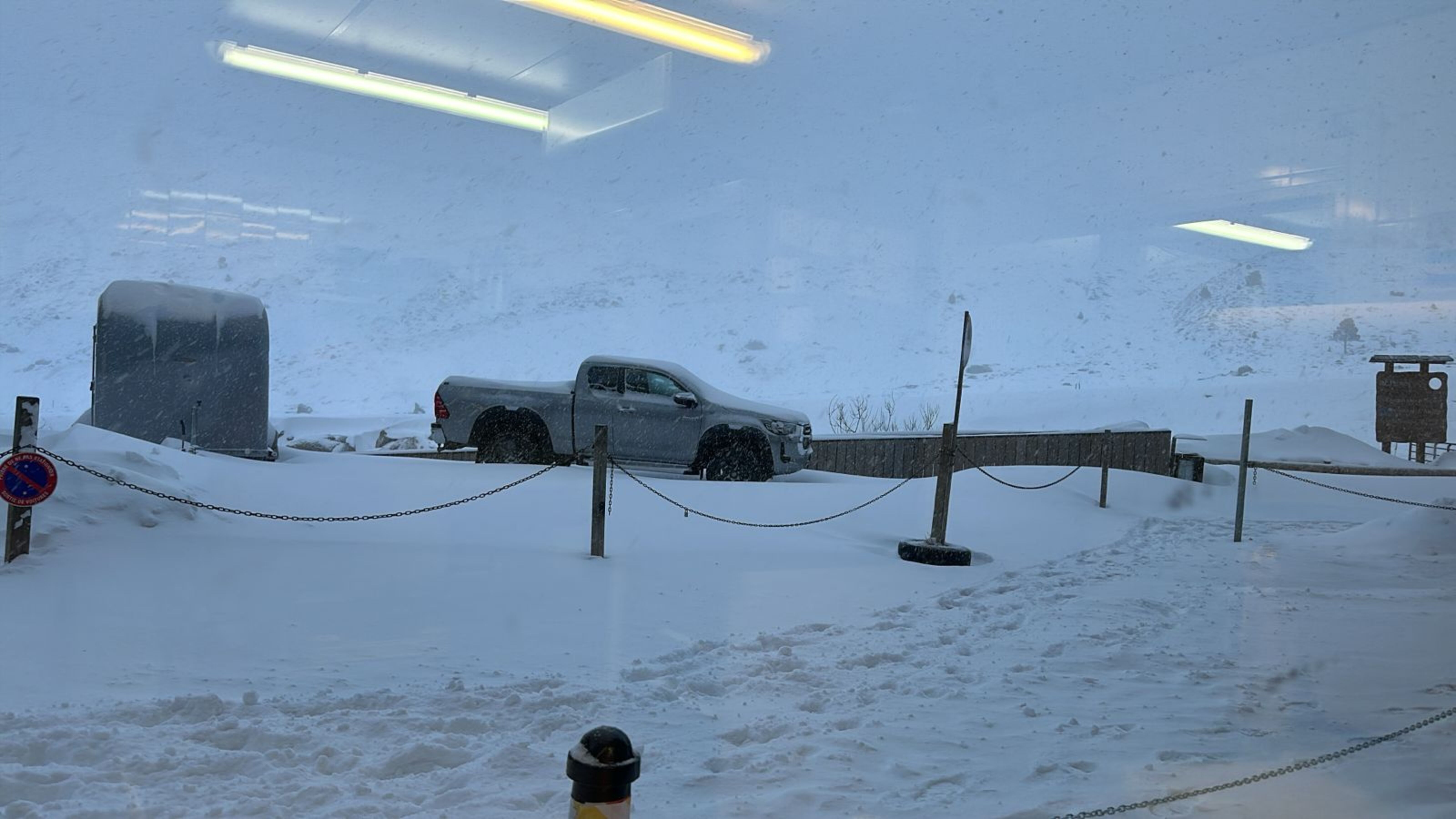 Una imatge del Pas de la Casa aquest matí. Una imatge del Pas de la Casa aquest matí.