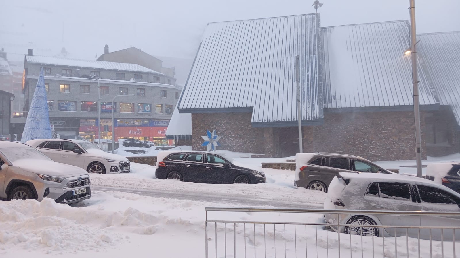 El centre del Pas de la Casa aquest matí. El centre del Pas de la Casa aquest matí.