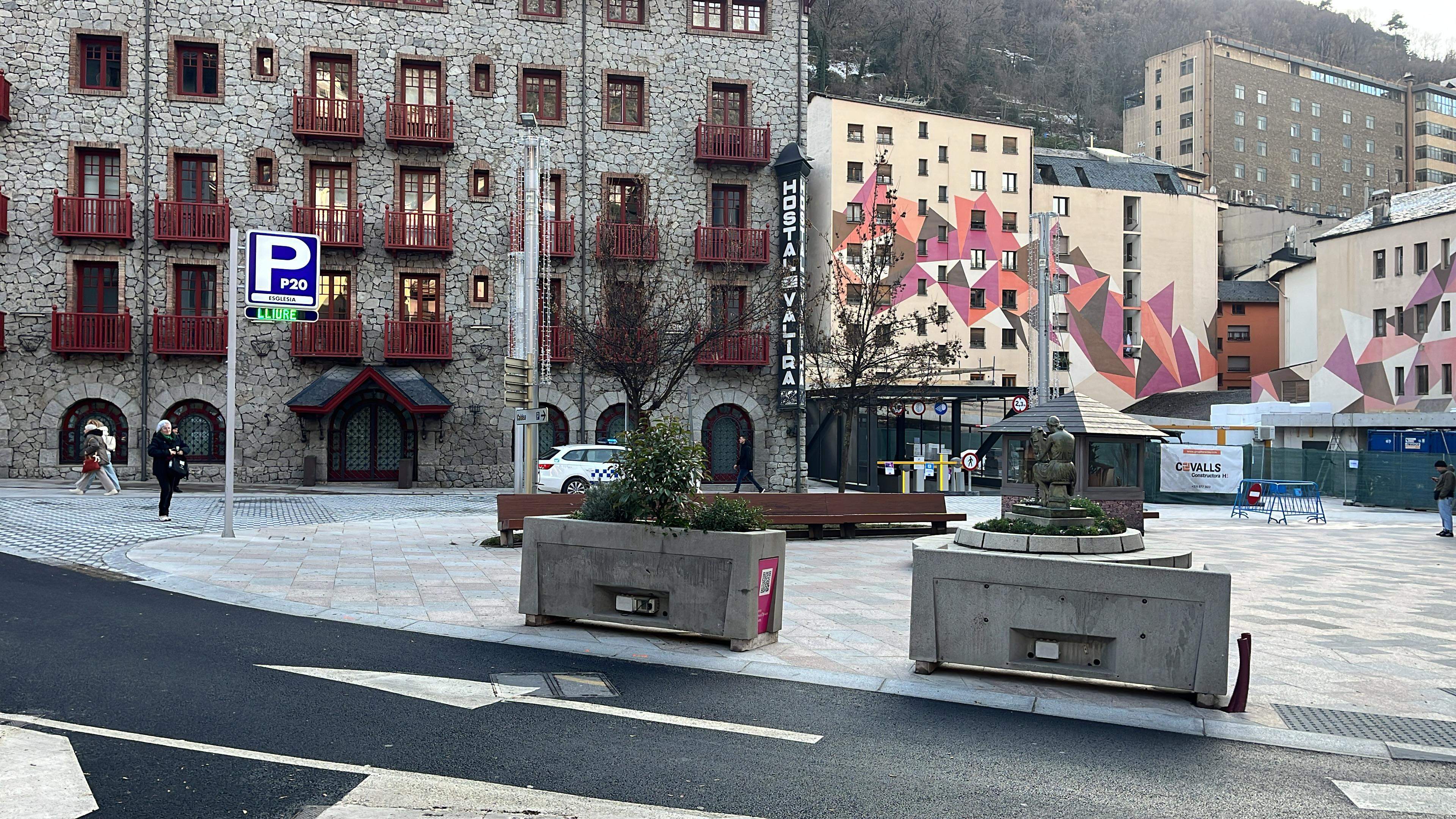 Aparcament de l'Església d'Escaldes.