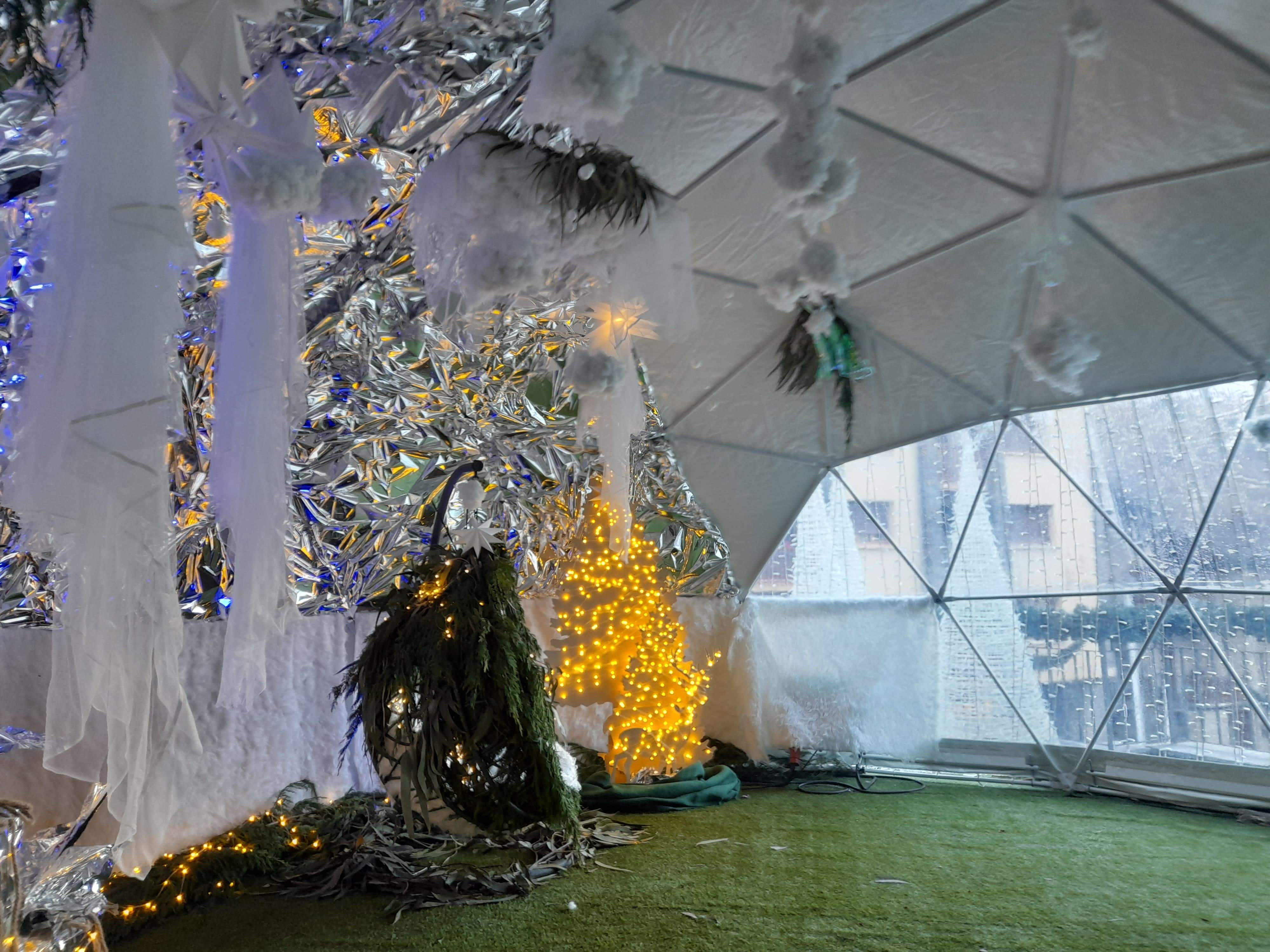 L'iglú on s'hi faran tallers i activitats.