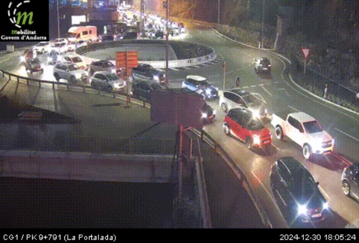 Imatge actual de La Portalada a les càmeres de Mobilitat Andorra. 