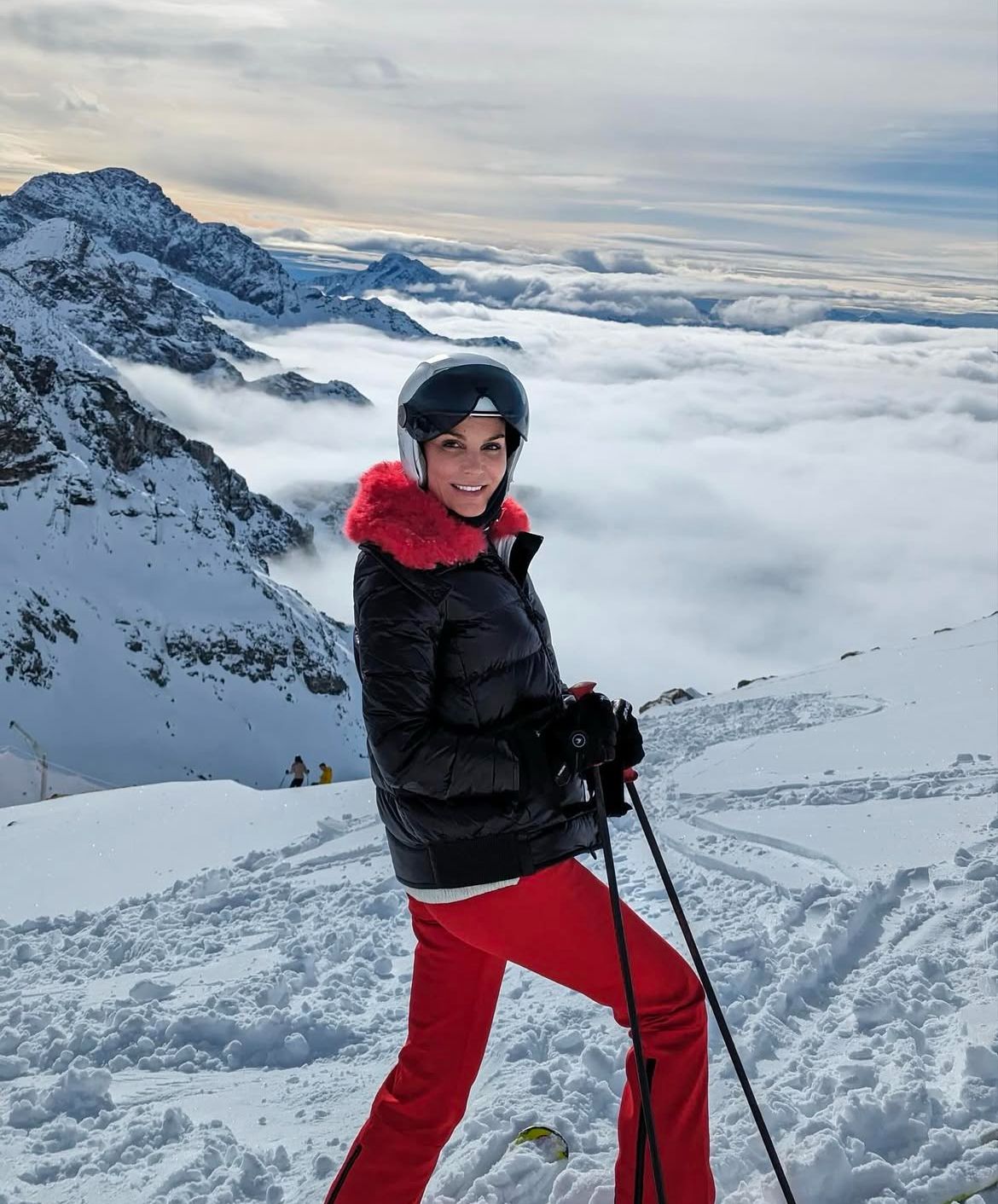 Mar Flores amb un 'look' d'esquiadora.