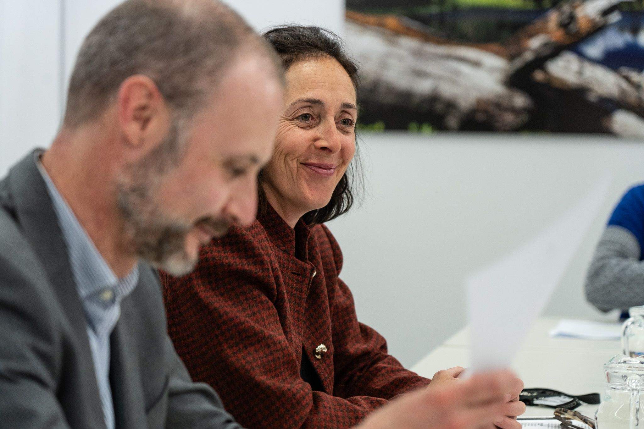 Reunió de la Comissió sobre el creixement urbanístic (Jordi Casadevall i Gemma Riba).