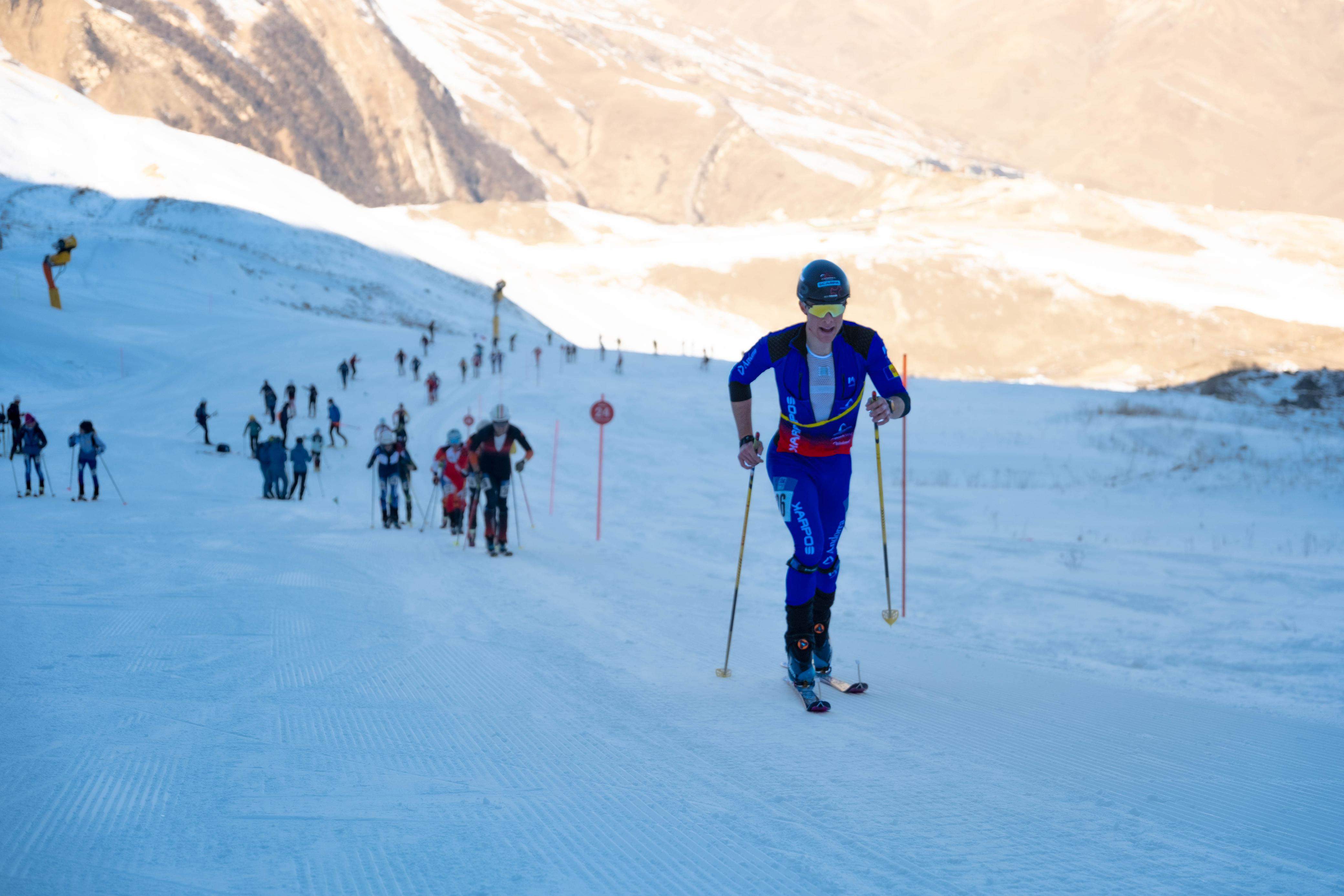Oriol Olm, durant la pujada Vertical d'aquest dissabte a Shahdag (Azerbaidjan). 