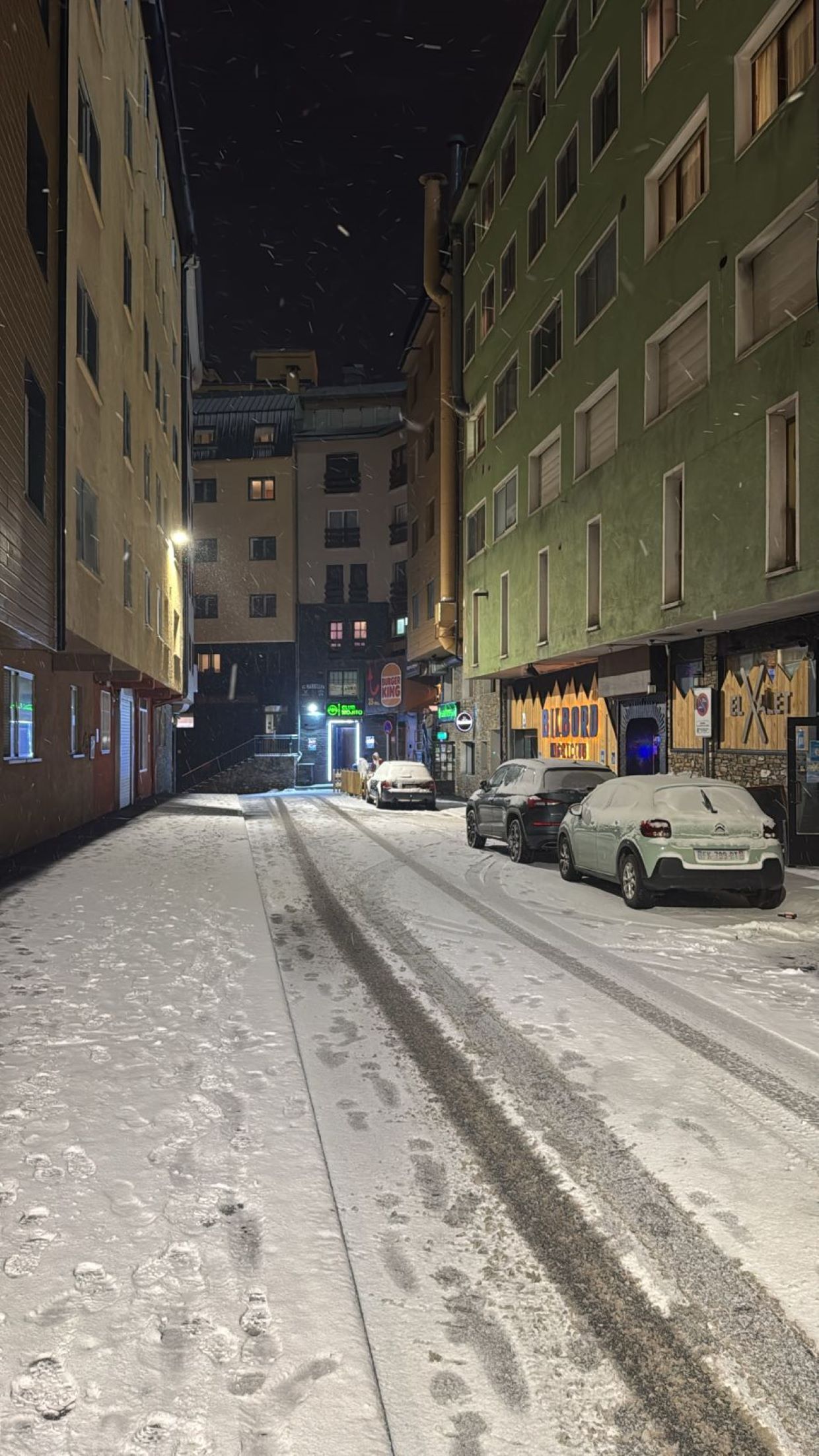 La nevada aquesta tarda al Pas de la Casa.
