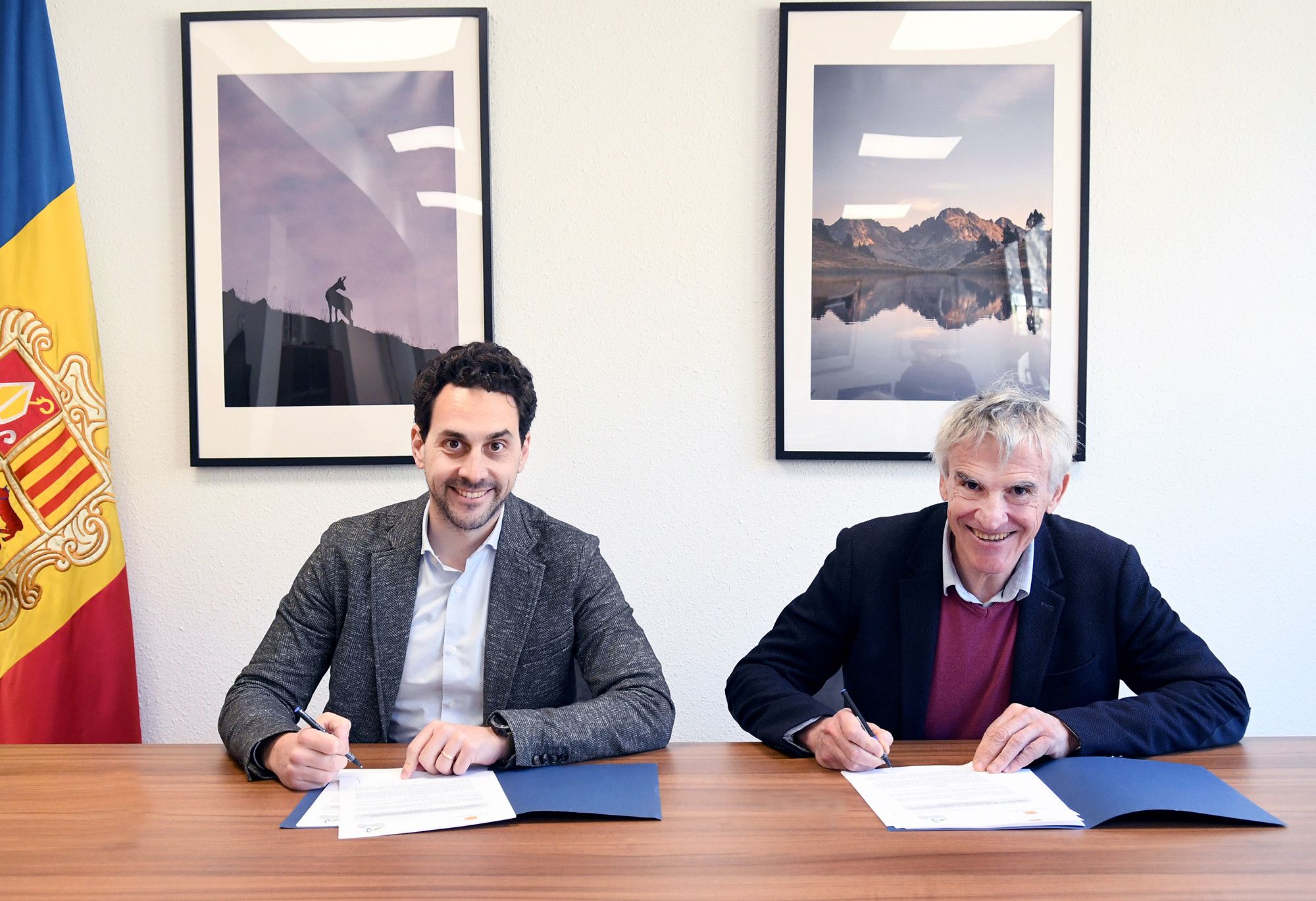 Signatura del conveni de col·laboració amb la Cambra d'Agricultura de l'Arieja. 