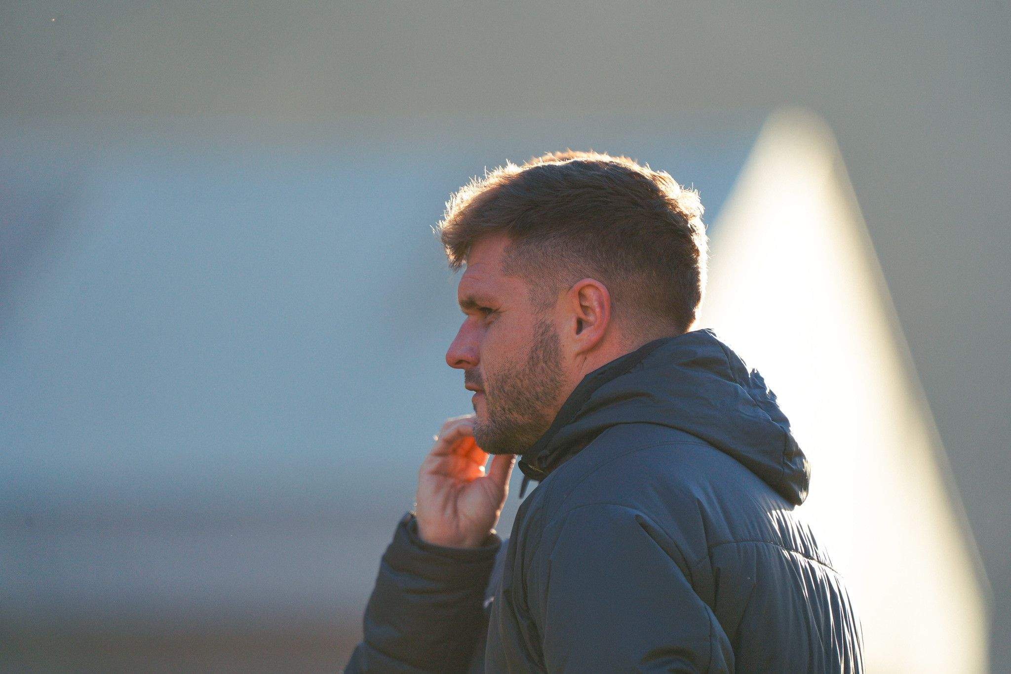 Ferran Costa en un entrenament de l'FC Andorra.