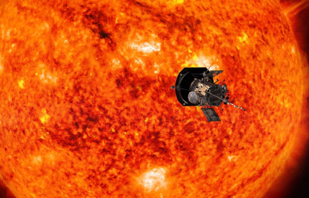 Visió artística de la Parker apropant-se al Sol - Crèdit: NASA/Johns Hopkins APL/Steve Gribben Visió artística de la Parker apropant-se al Sol - Crèdit: NASA/Johns Hopkins APL/Steve Gribben