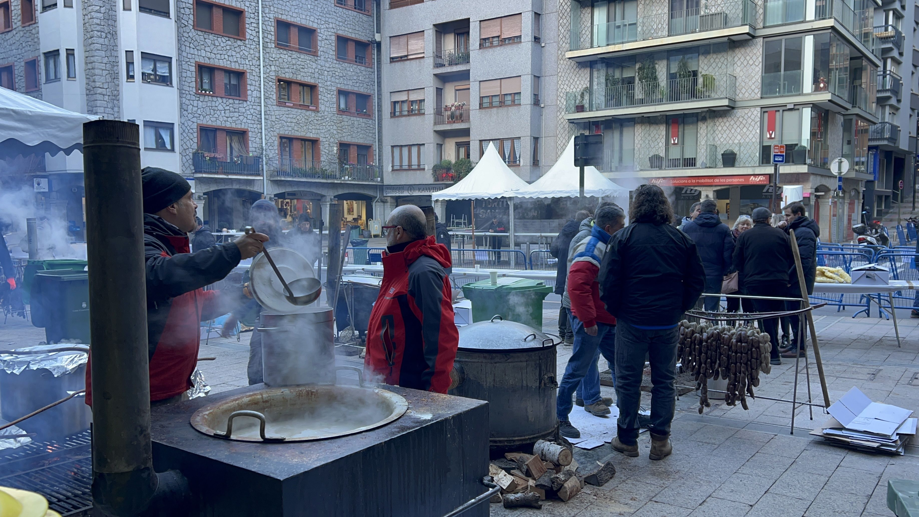 Preparatius per l'escudella.