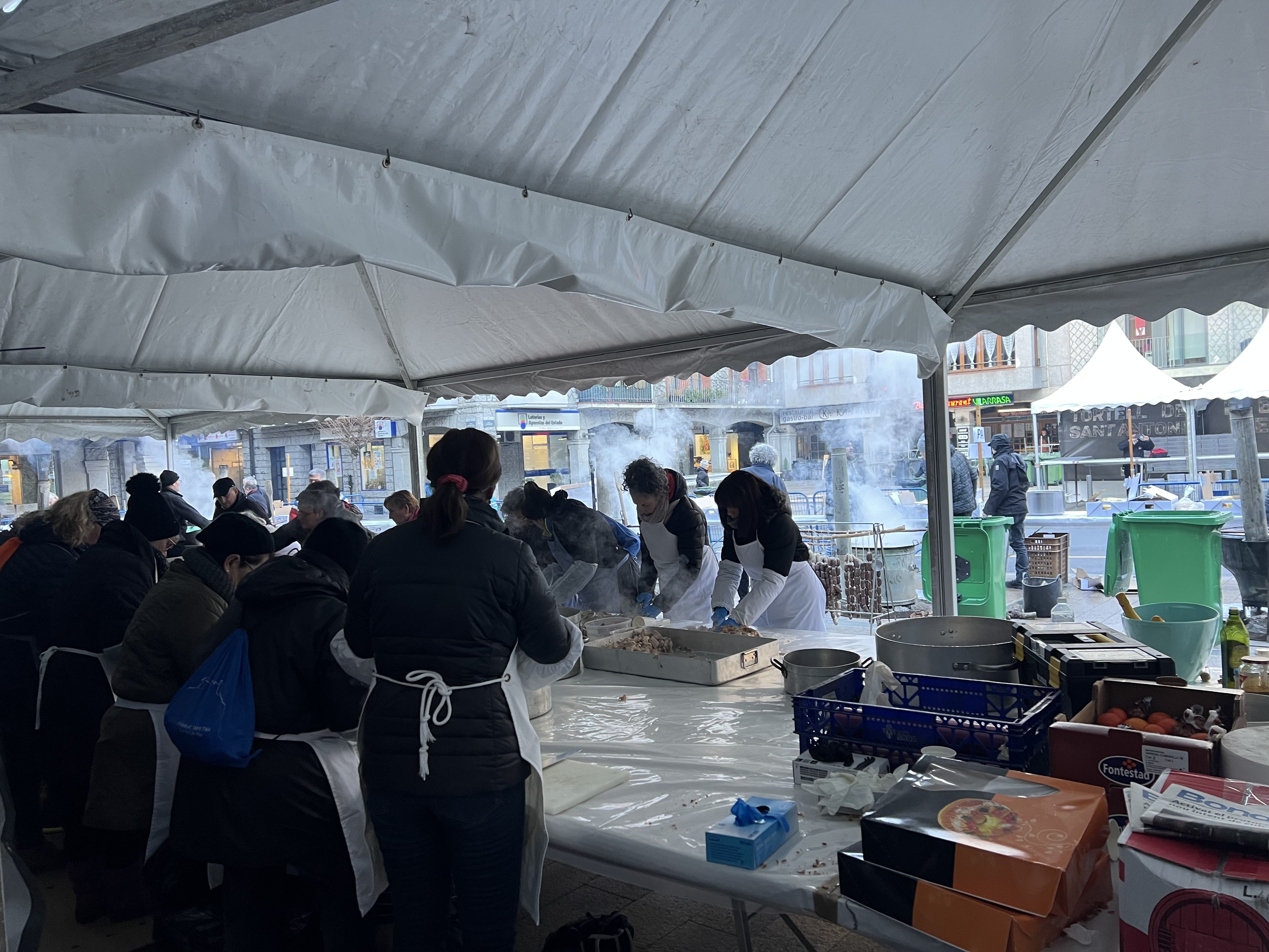 Preparatius per l'escudella.