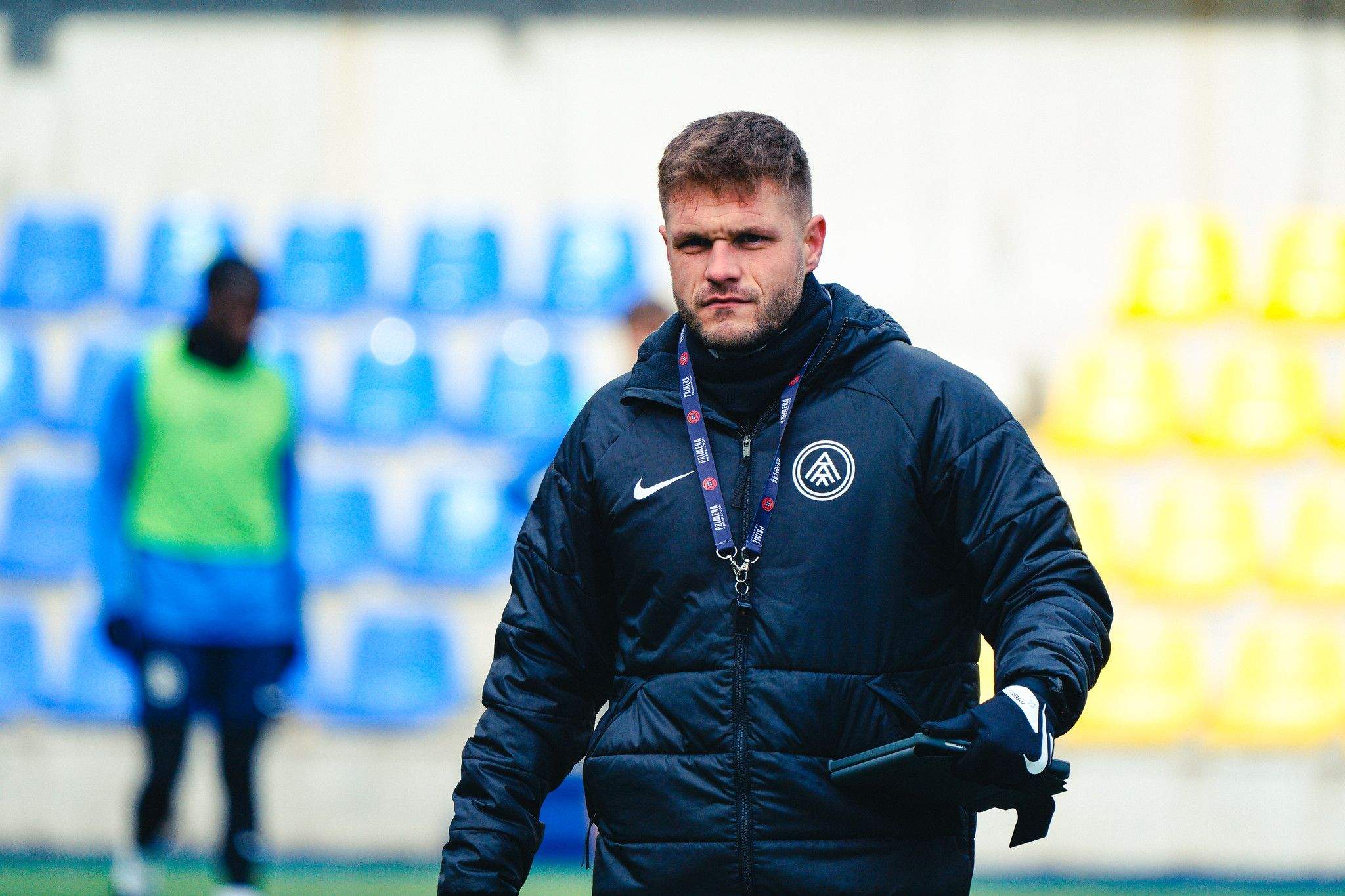Ferran Costa, en un entrenament d'aquesta setmana amb l'FC Andorra.