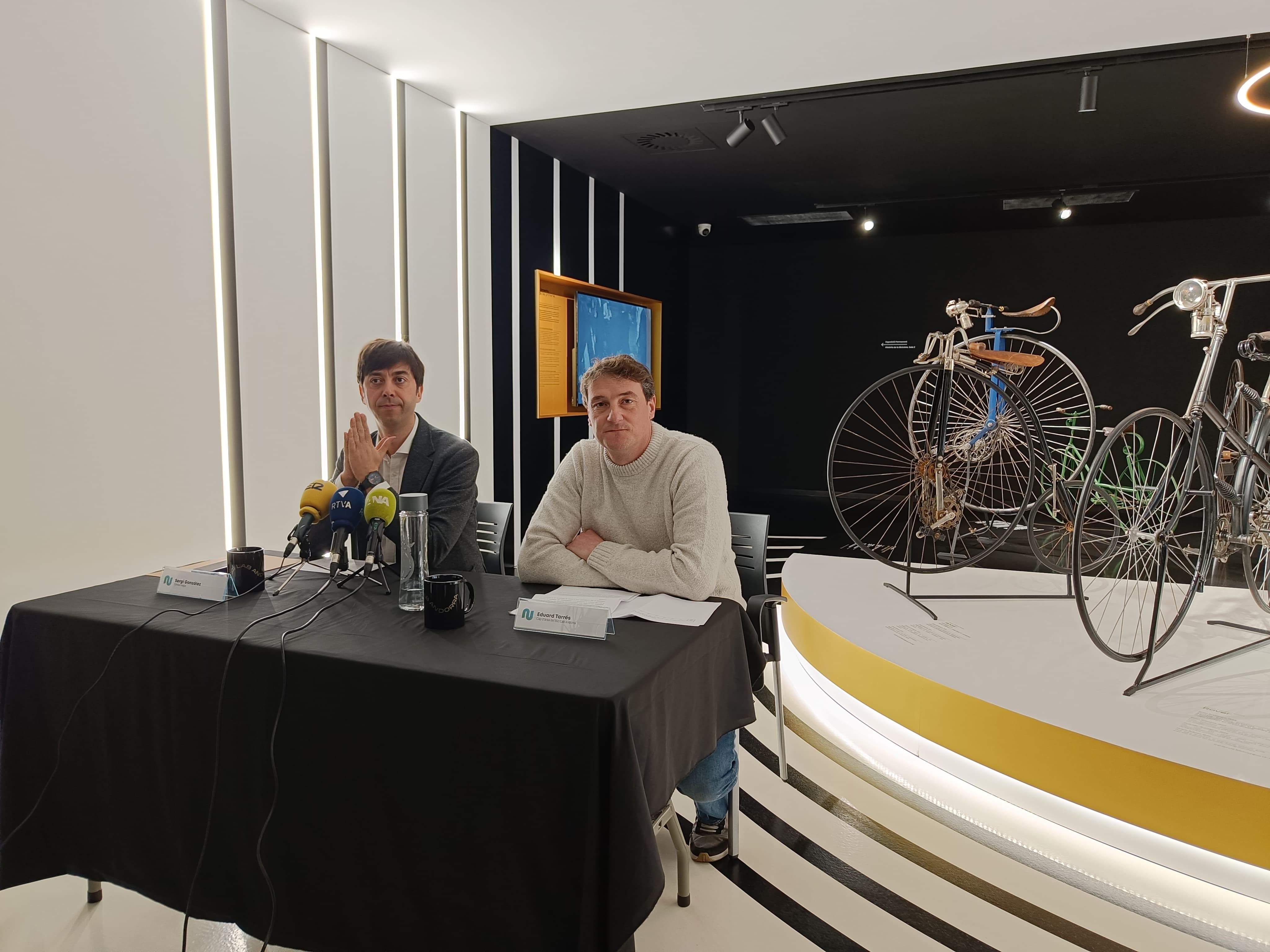 Sergi González i Eduard Tarrés durant la roda de premsa d'aquest dilluns.