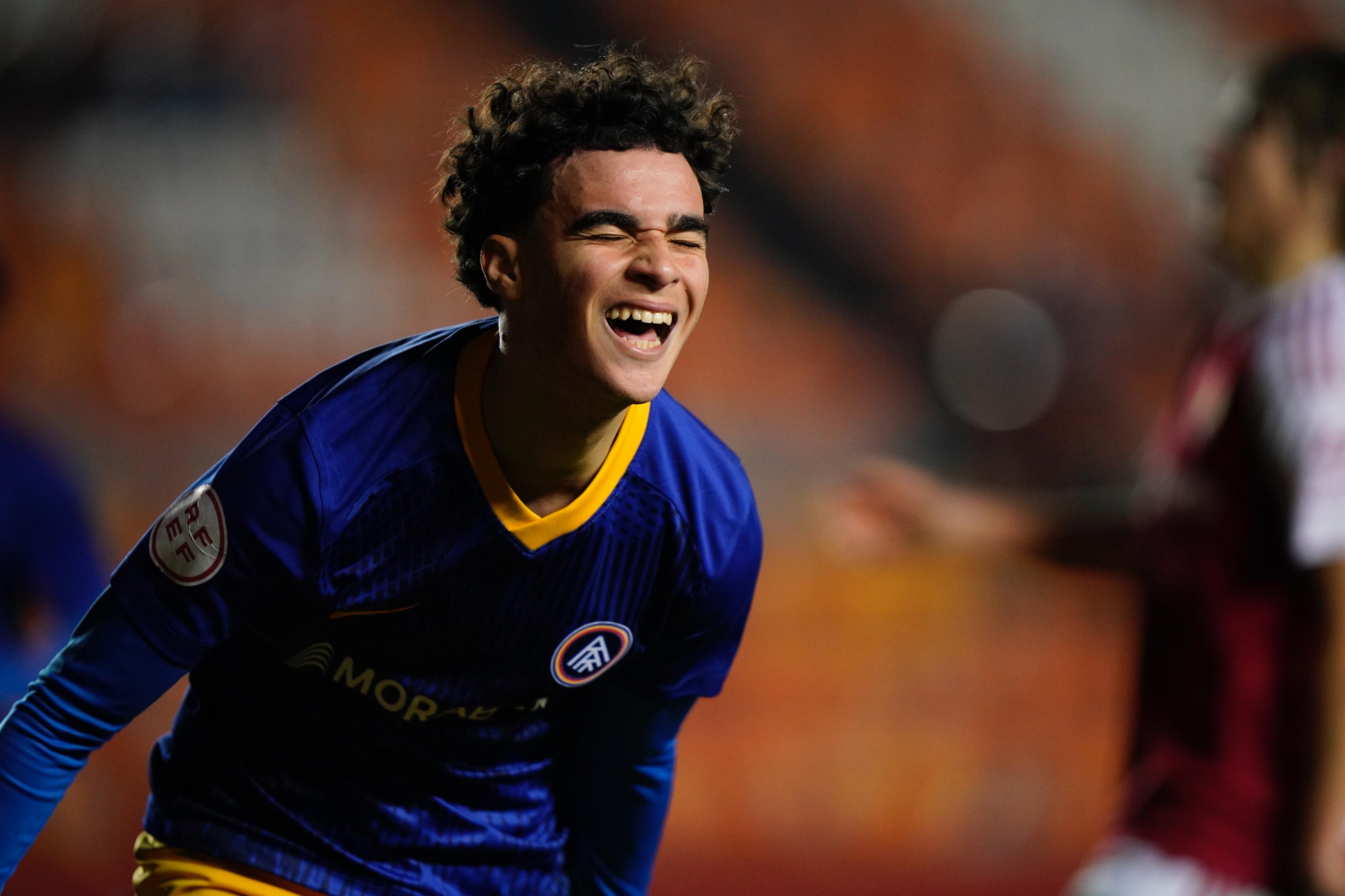 El jove Bilal, debut oficial i gol amb la samarreta de l'FC Andorra.