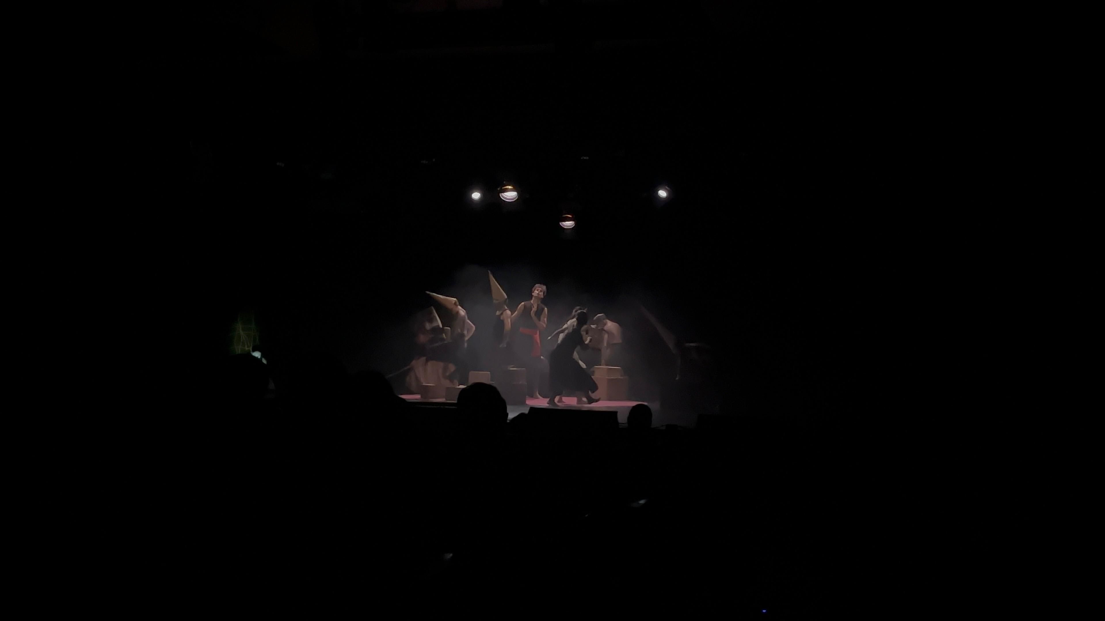 Un instant de l'espectacle de la companyia IT Dansa. La portaveu del Sindicat, Rebeca Bonache.
