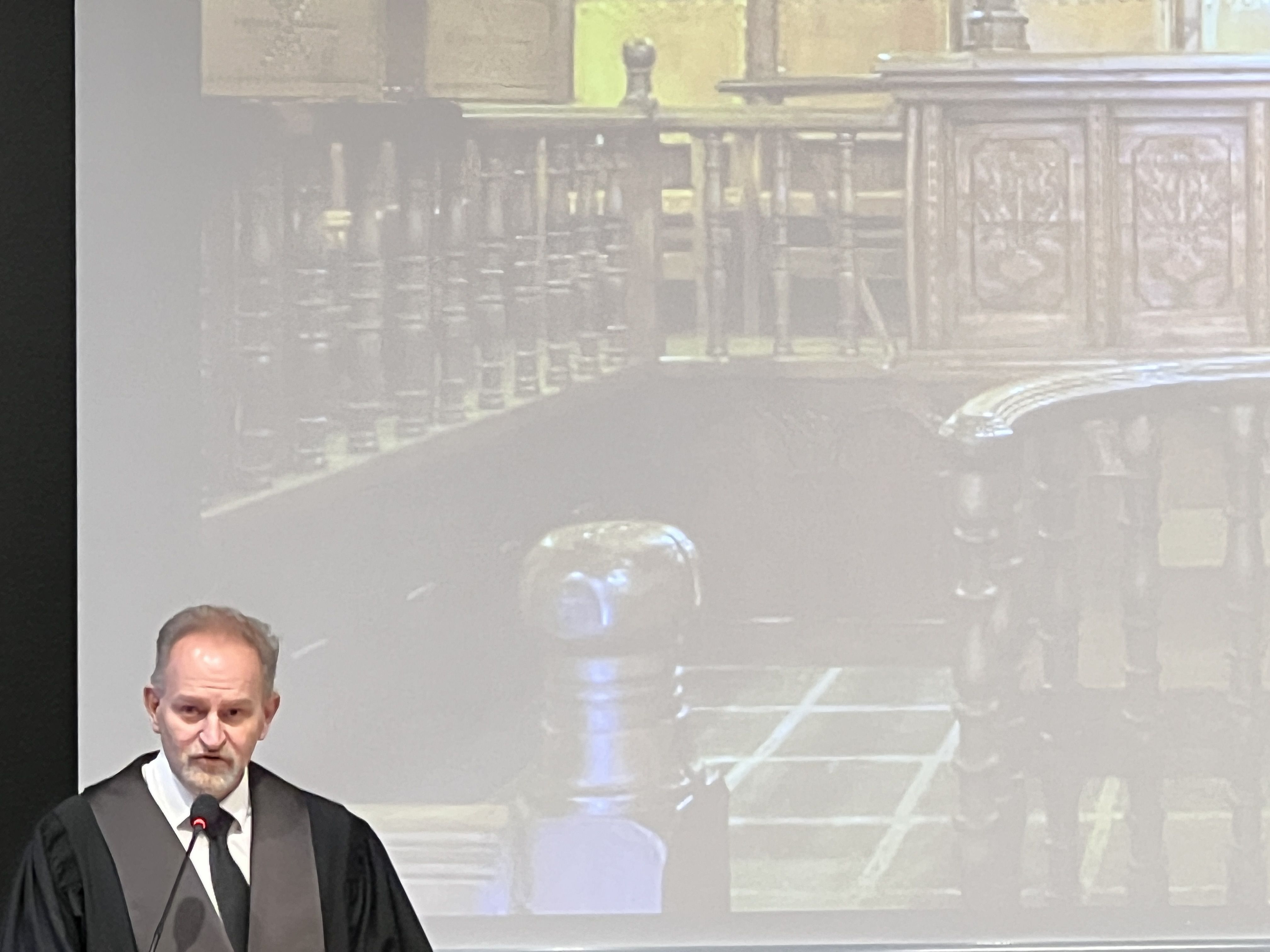 Xavier Sopena durant la seva intervenció en l'acte de l'Obertura de l'Any Judicial.