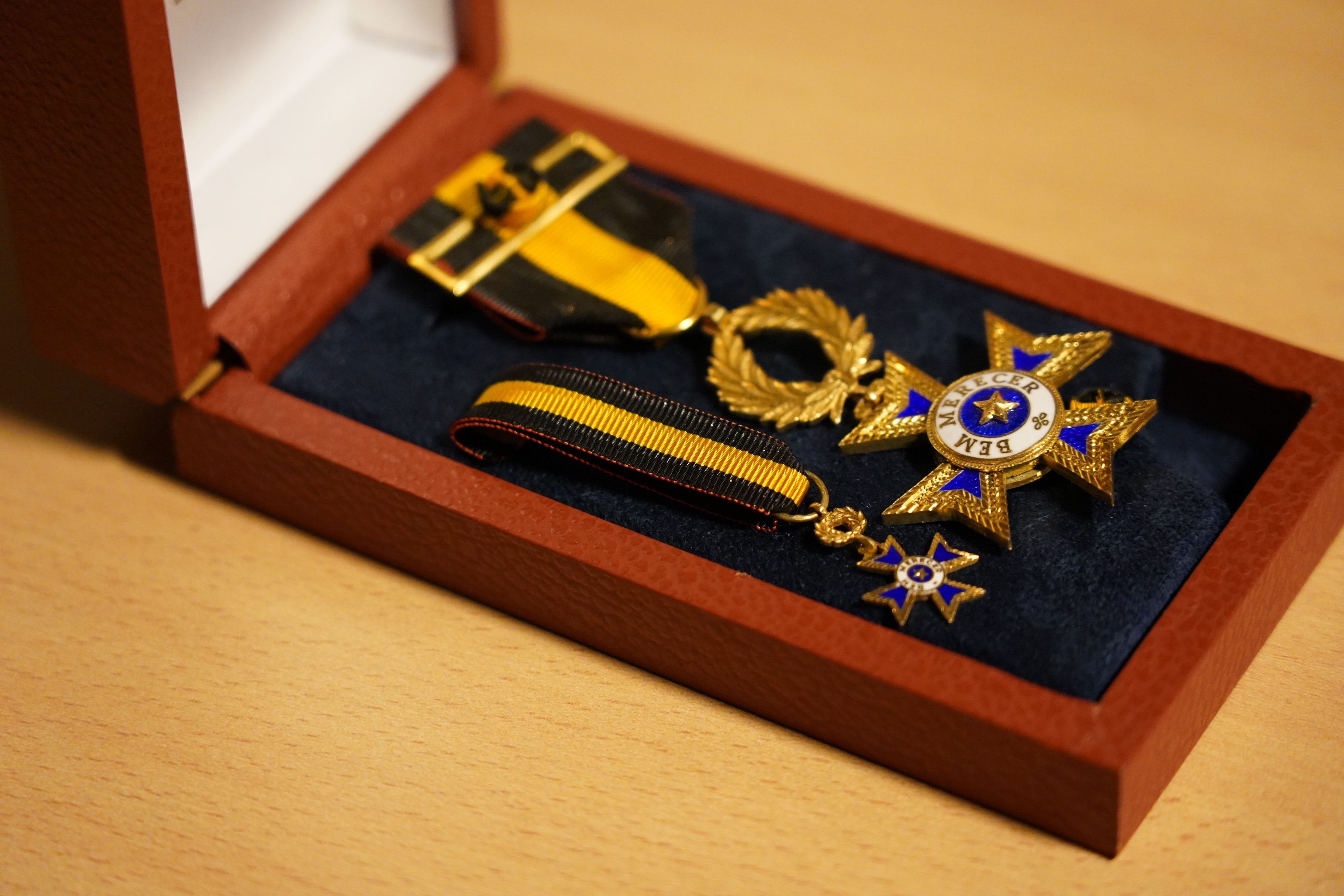 Un detall de la condecoració. Un detall de la condecoració.