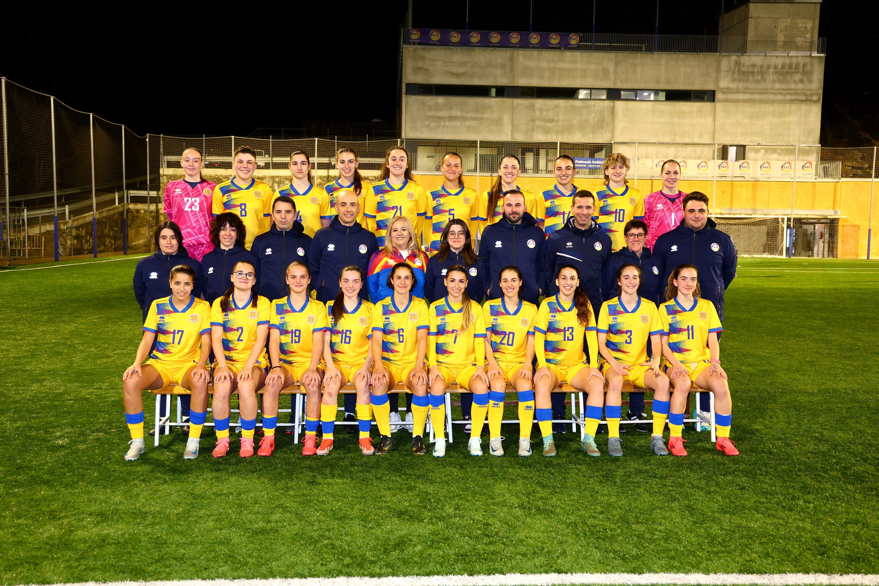 Aquest és el combinat femení d'Andorra que disputarà les dues primeres jornades de la Nations League.