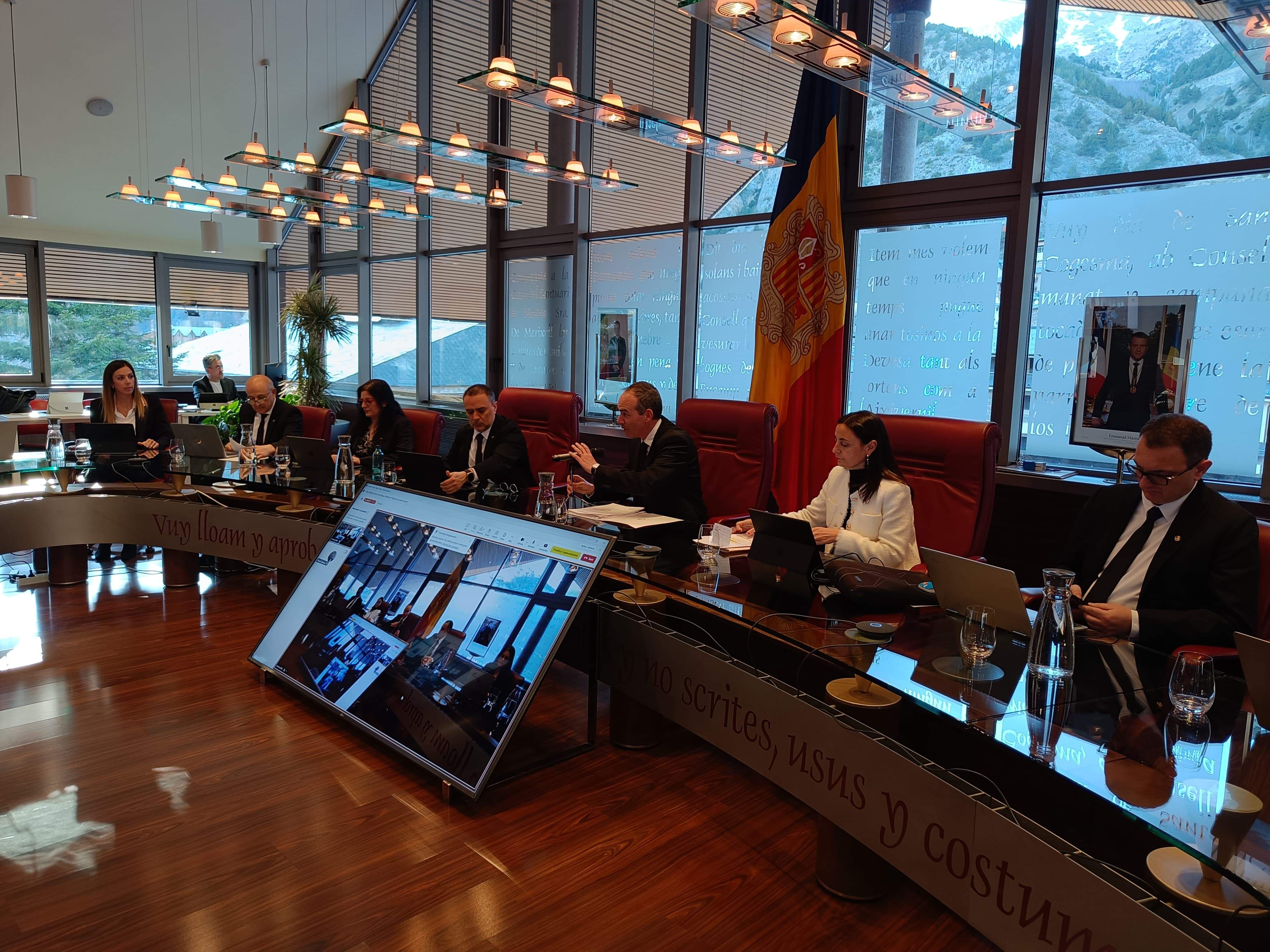 Un instant de la sessió de consell de comú d'aquest dimecres. // M. P.