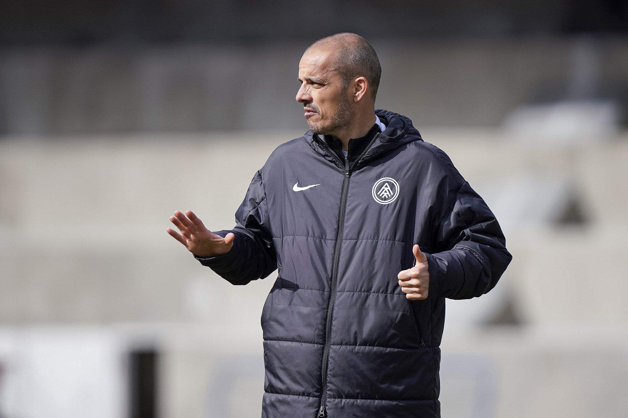 'Beto' Company, durant un dels entrenaments d'aquesta setmana.