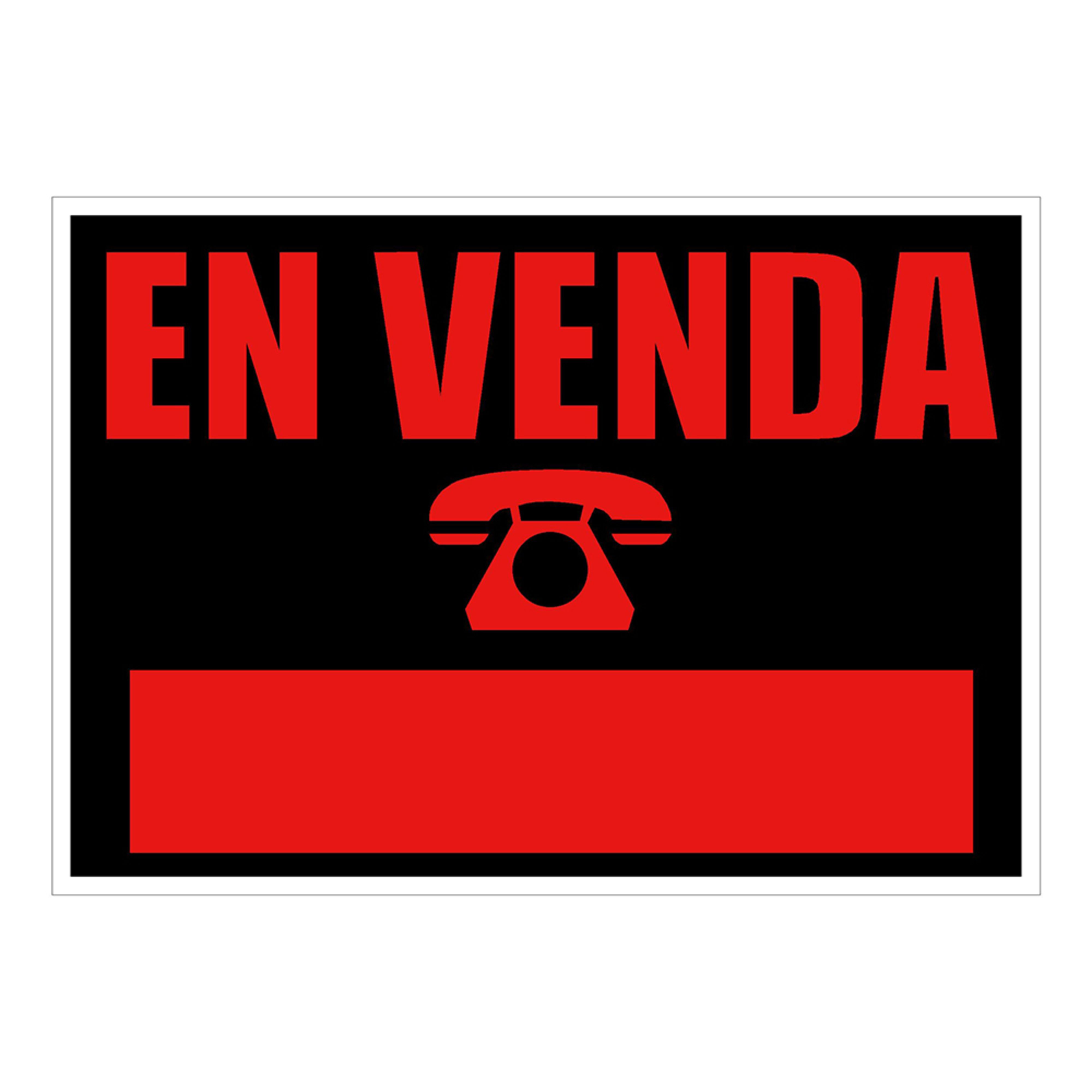 Un rètol per anunciar la venda d'un immoble.