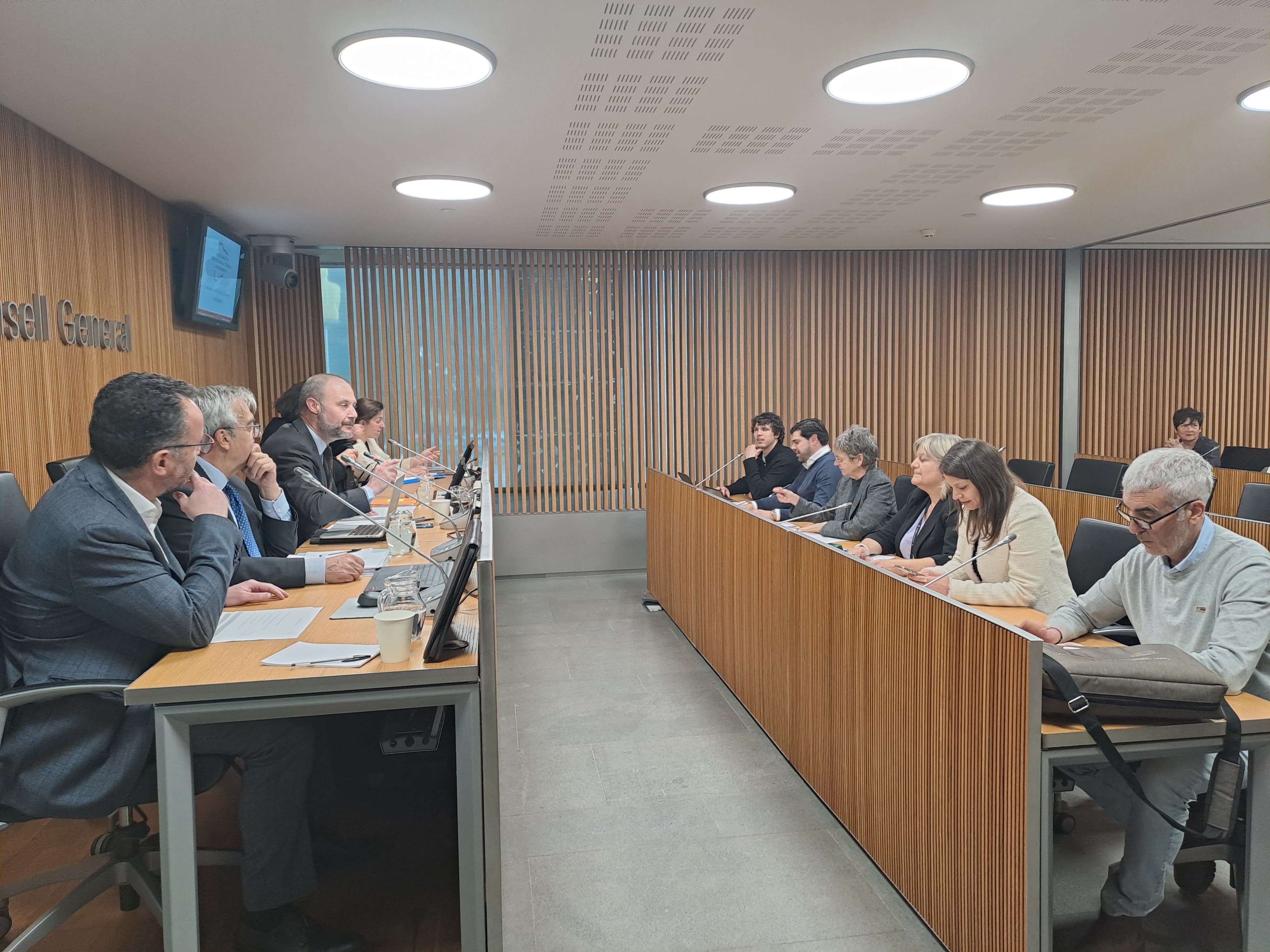 Un instant de la compareixença de l'APTA al Consell General. Un instant de la compareixença de l'APTA al Consell General.