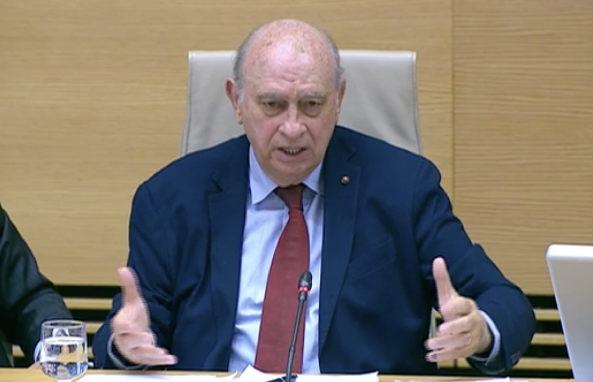 Jorge Fernández Díaz durant la compareixença al Congrés.