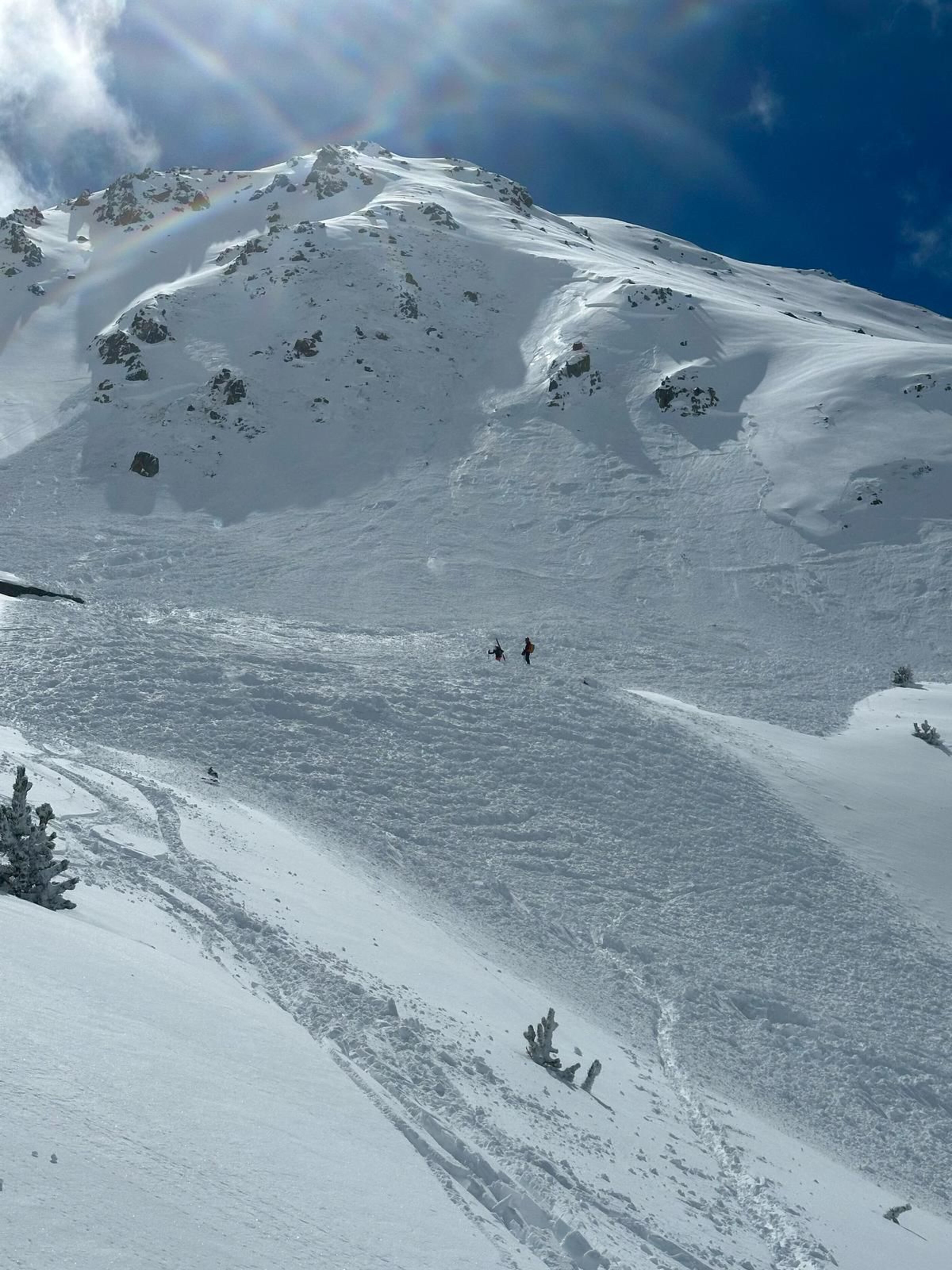 L'allau a Coma Estremera. L'allau a Coma Estremera.