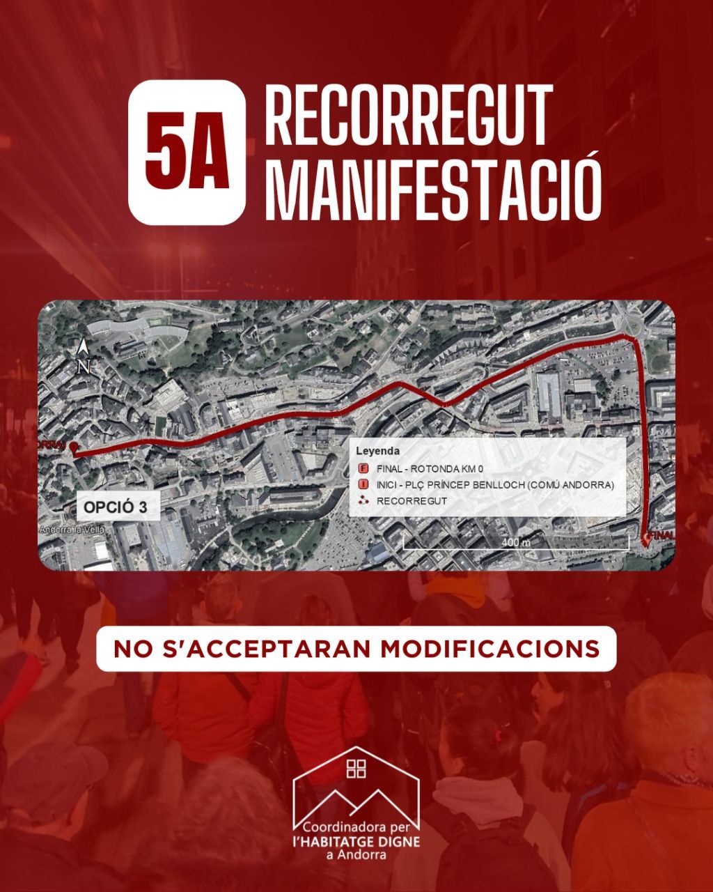 El recorregut elegit.