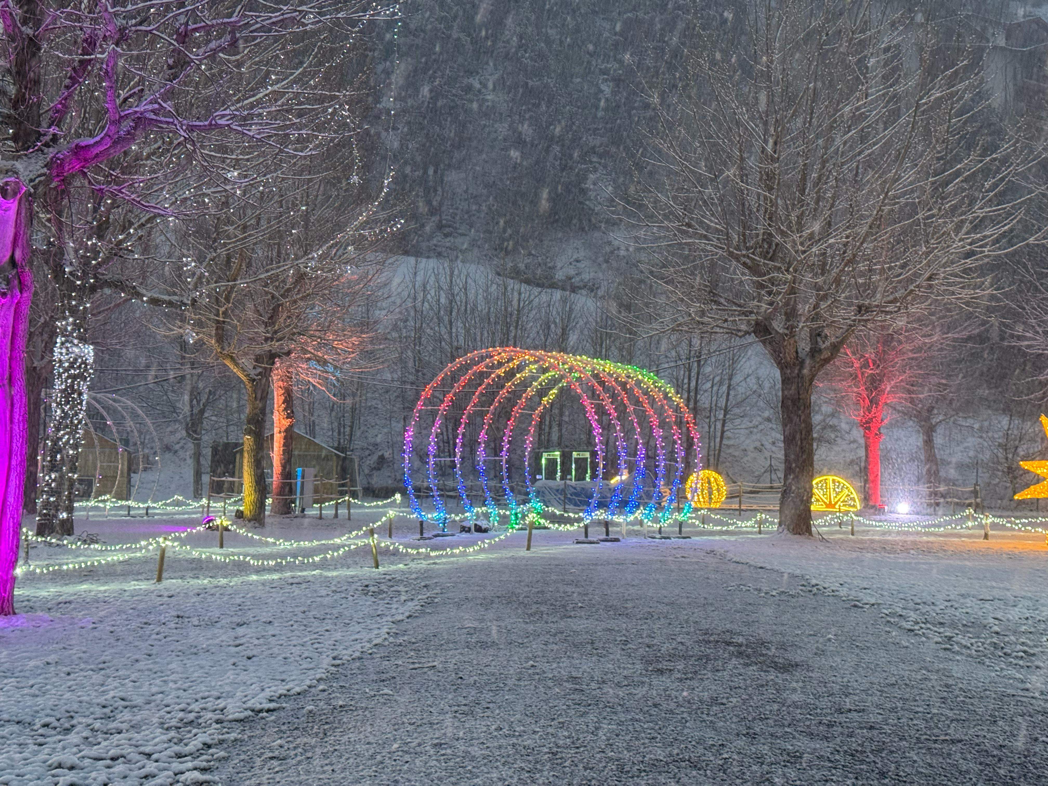 Una imatge del parc de llums aquesta tarda de diumenge.