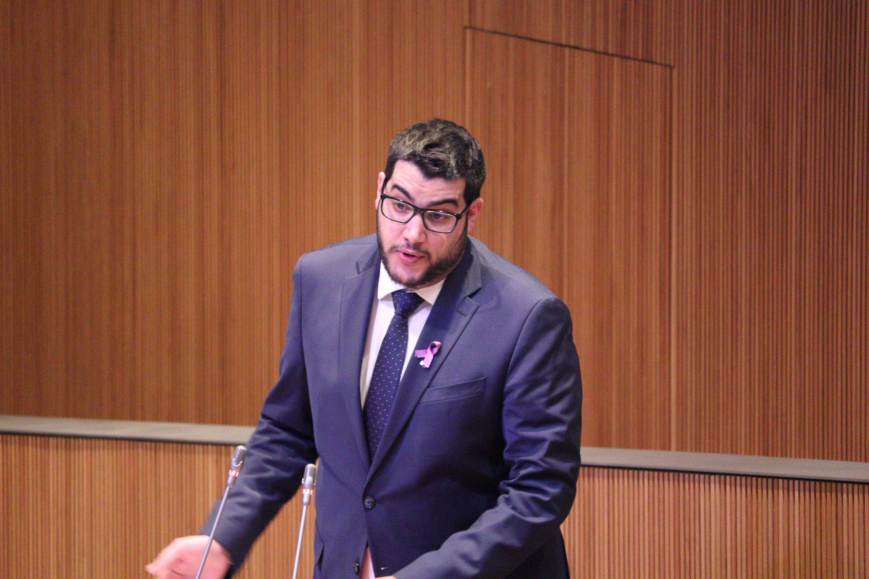 Pere Baró en una intervenció des del faristol del Consell General.