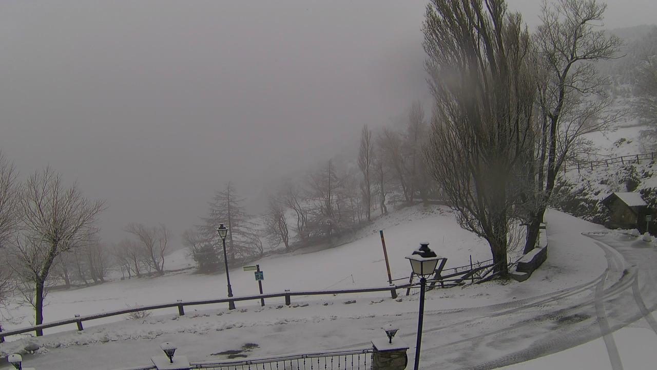 Vista dels Plans de Canillo, on actualment està nevant (1.800 metres).