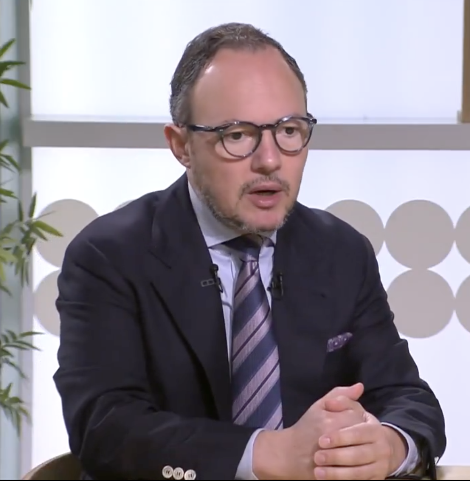 Xavier Espot durant el 'Cafè d'idees'.